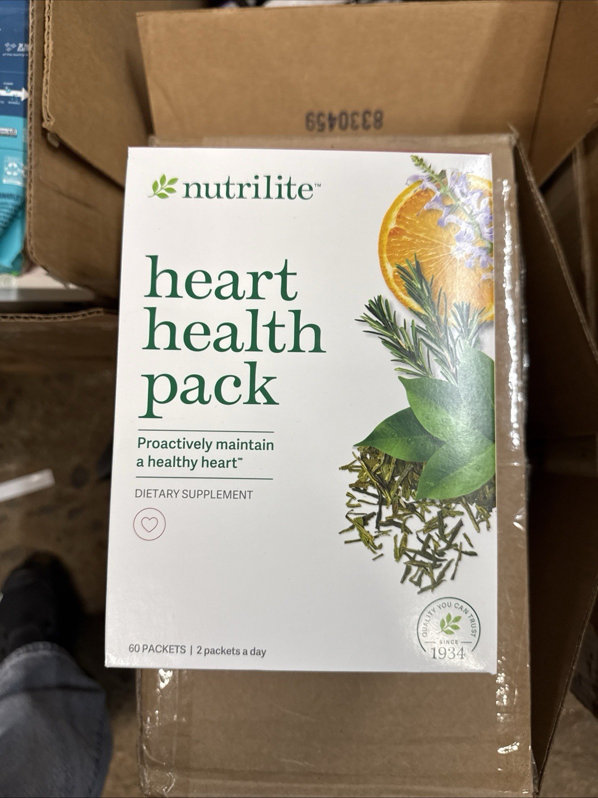 AMWAY NUTRILITE Heart Health Pack – 60 Packets Exp 3/2027 – New in Box!