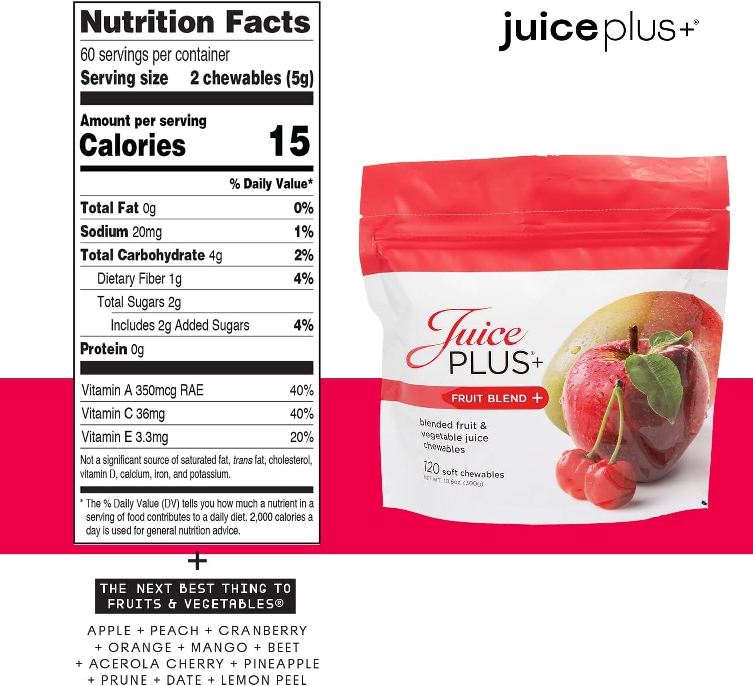 1 Bag Sealed JUICE PLUS+ Kids 1 Fruit Blend ~ 120 gummies 10/26
