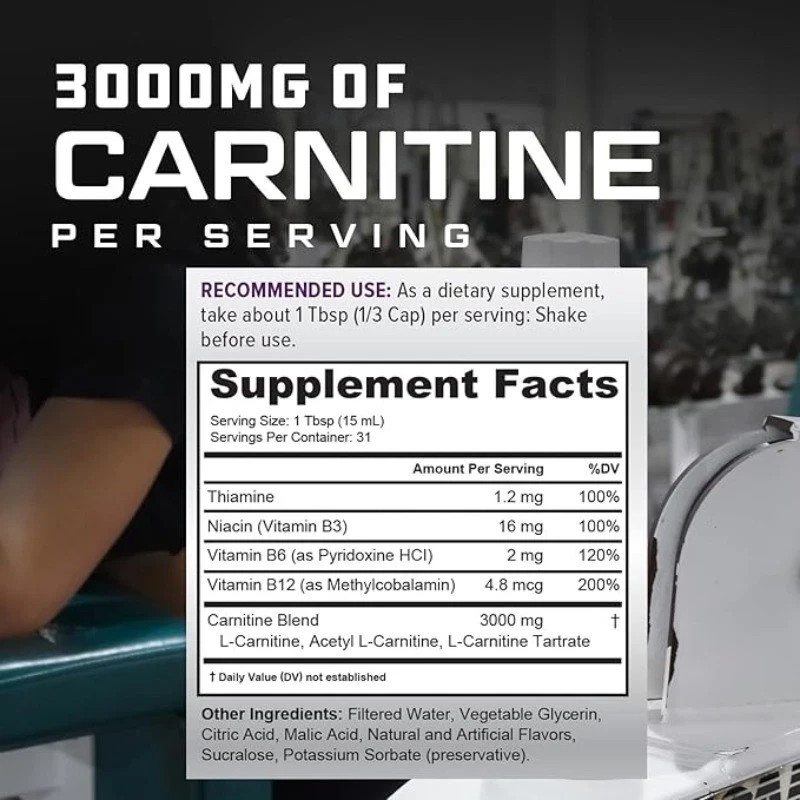 Cutler Nutrition Liquid Carnitine 3000 for Energy and Recovery Support Dietary