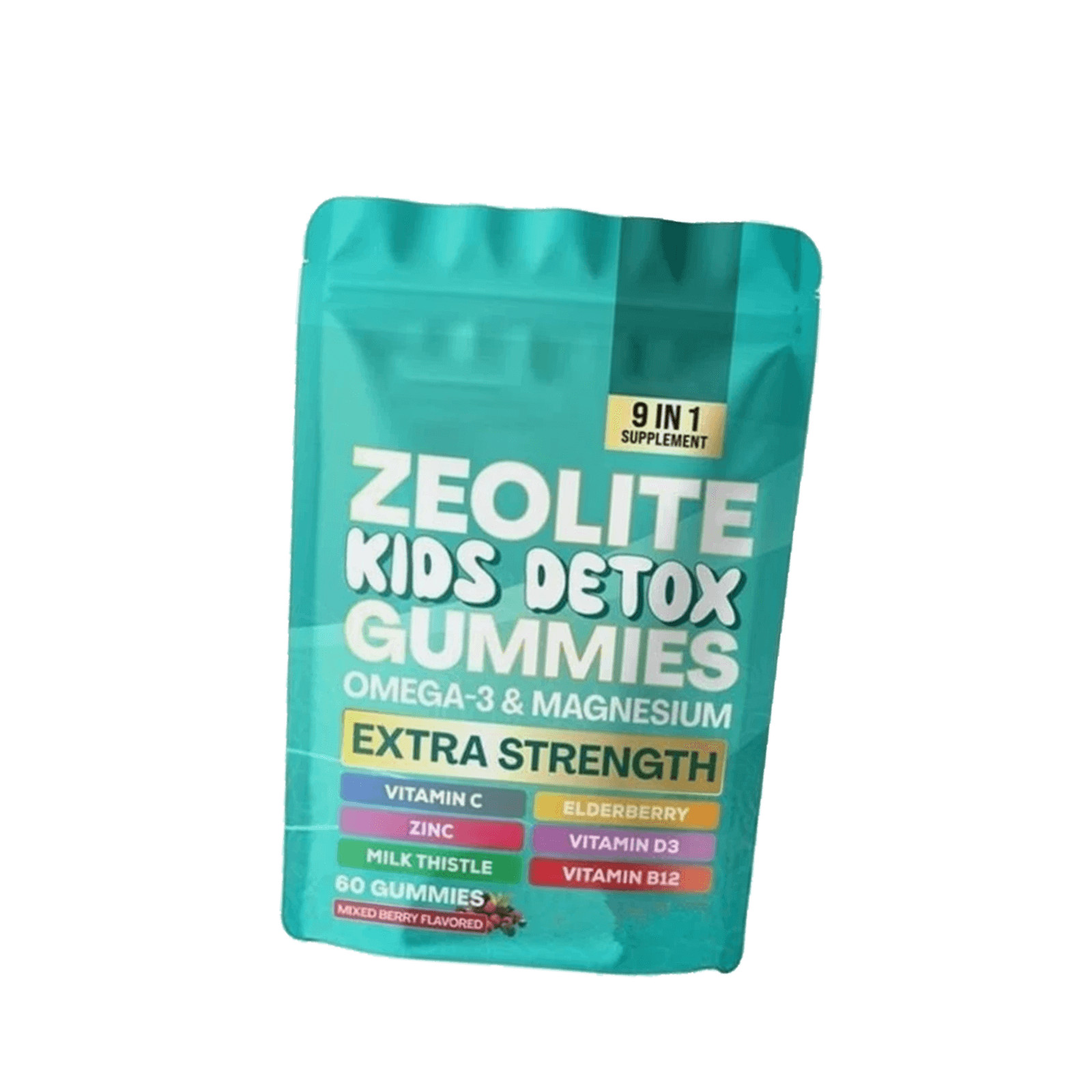 Detox Gummies Kids All-in-One Mixed Berry Flavored Zeolite 60 Gummies