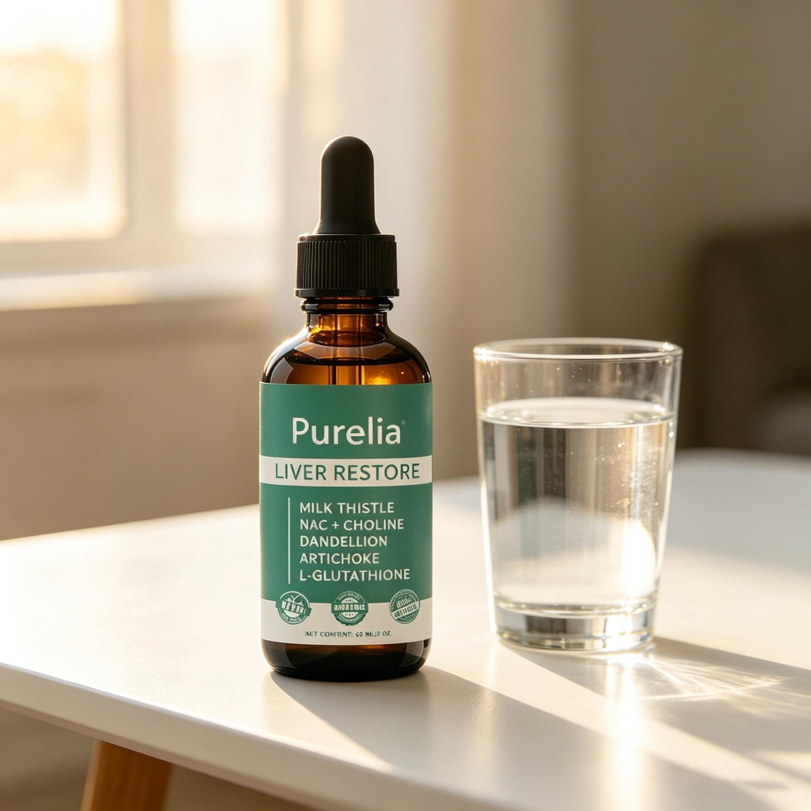 Purelia Liver Restore, Complete Liver Support Supplement with Milk Thistle, Dand