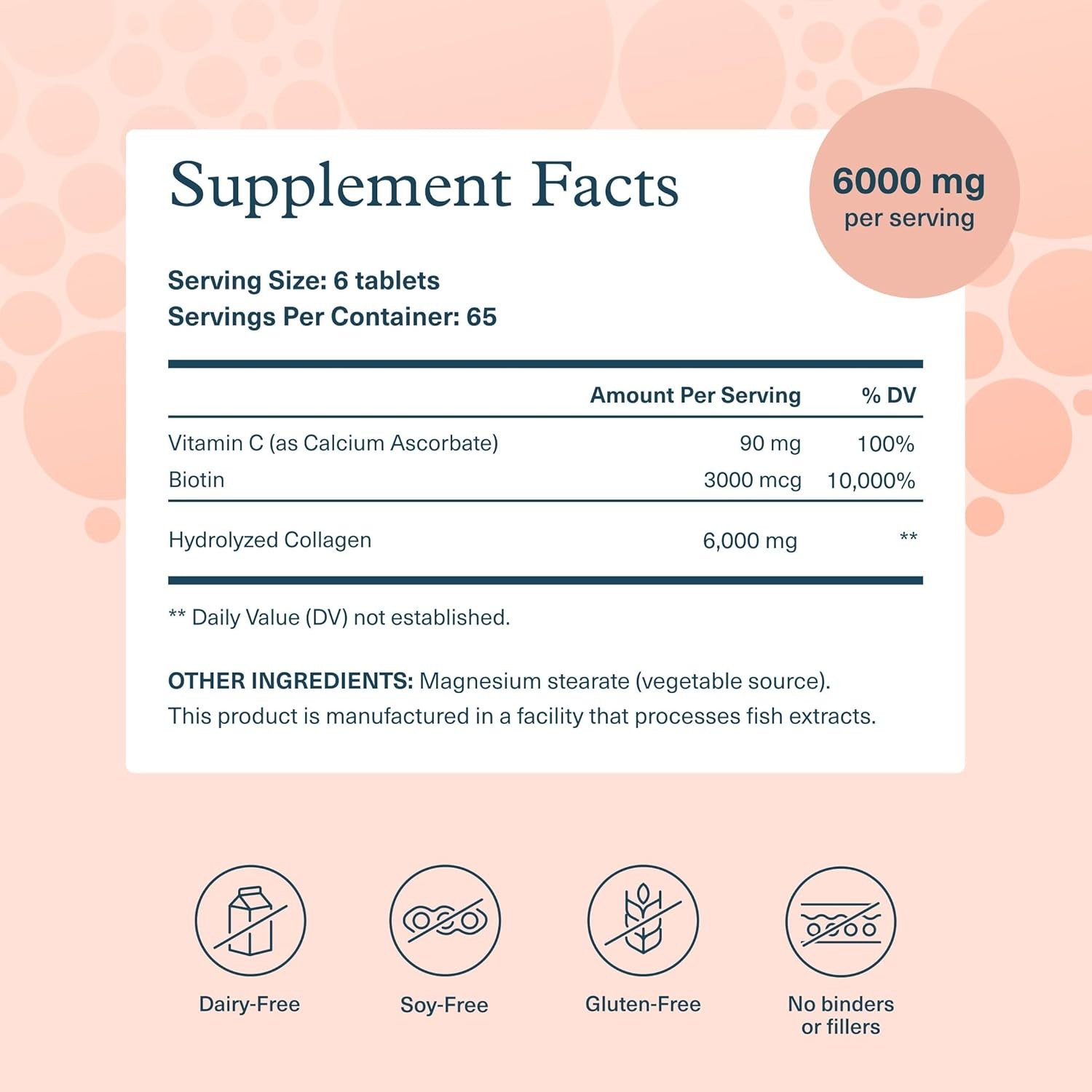 Youtheory Collagen Biotin 6000mg 390 Tablets Skin Hair Supplement Exp 02/07/2027