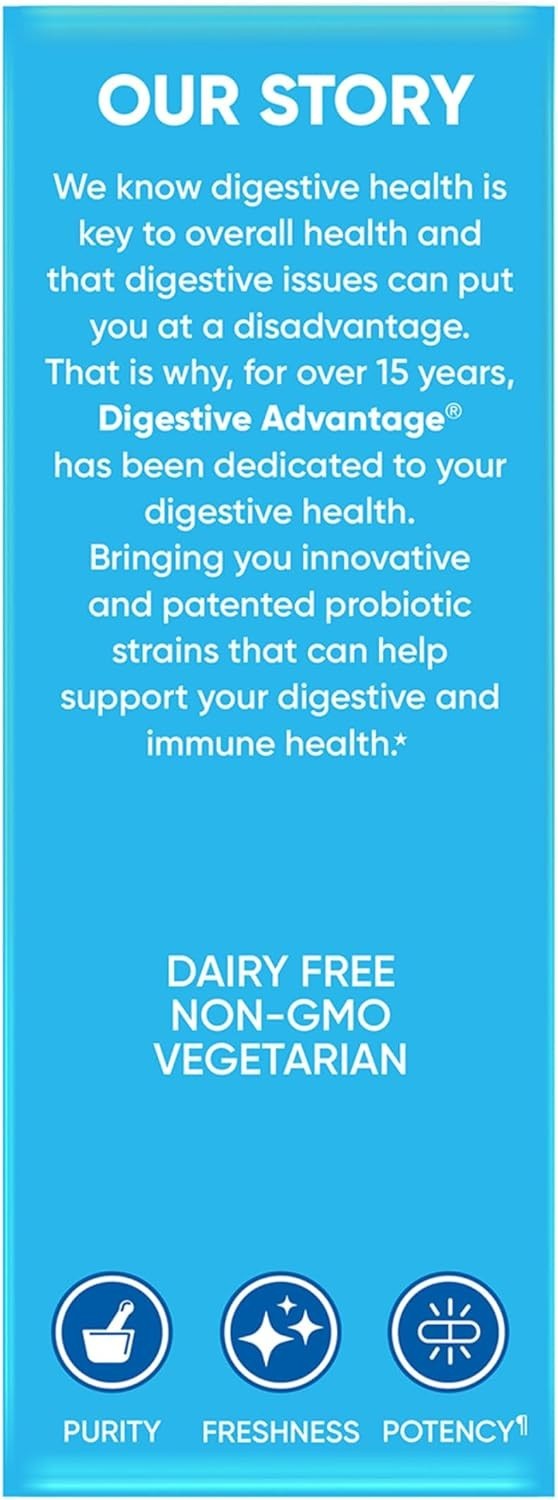 Digestive Advantage Probiotics + Lactase Digestive Enzymes Digestive Health 96CT