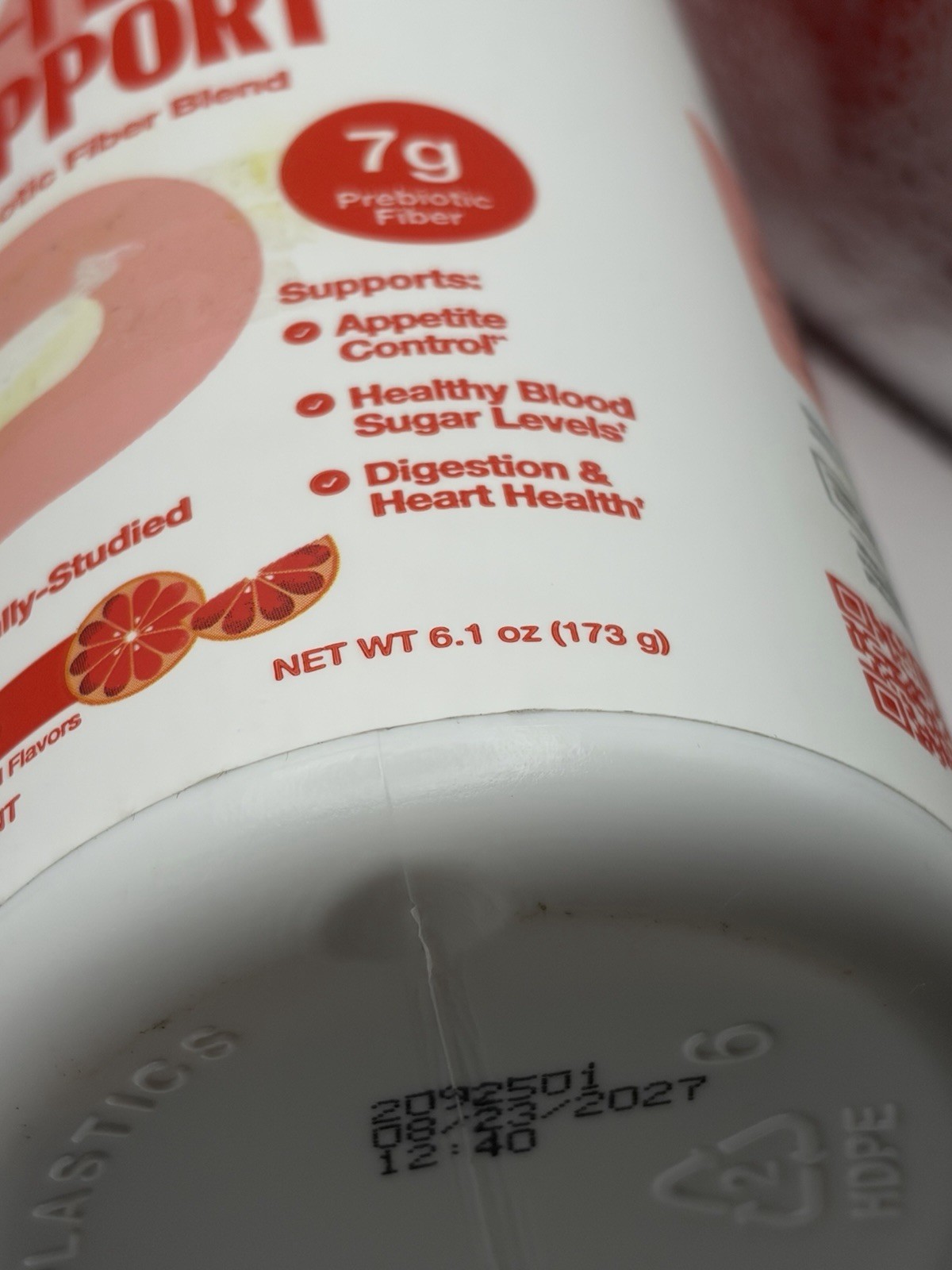 Supergut Daily Support Prebiotic Fiber Powder Blend – Blood Orange 6.1 oz