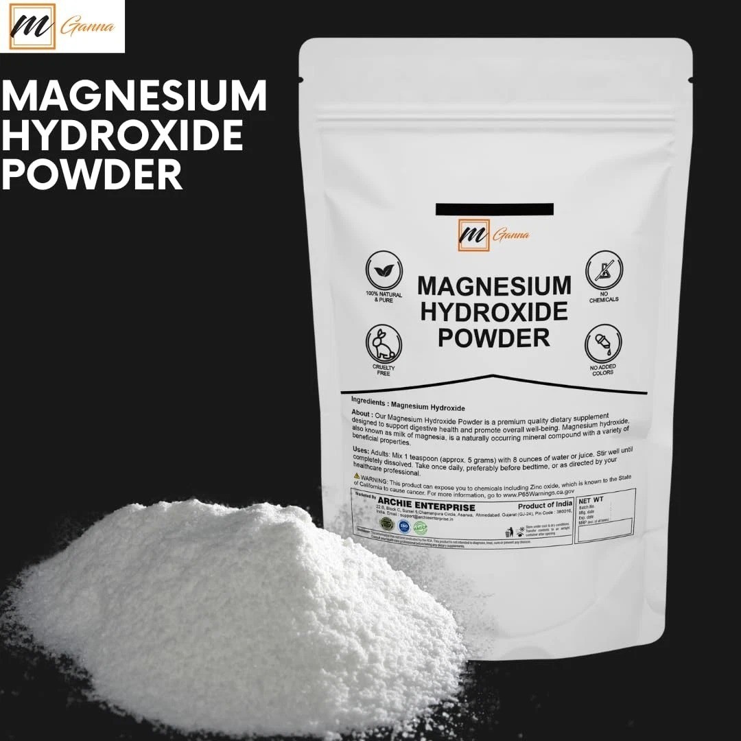mGanna Magnesium Hydroxide Powder 227 GMS / 0.5 lbs 8 Ounce (Pack of 1)