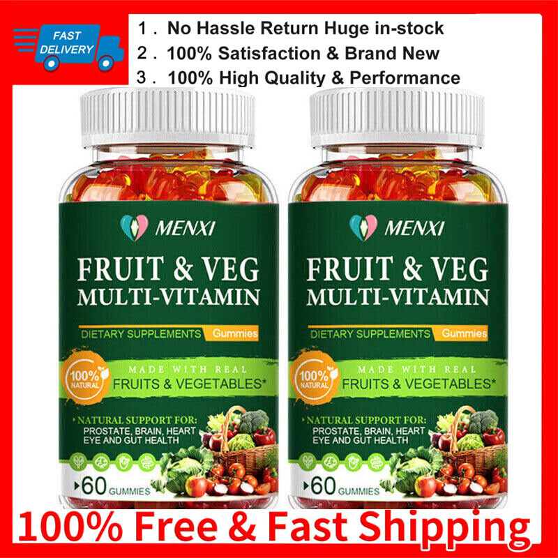 Fruits & Veggies 2×60 Fruit & Veggie Supplement Gummies Vitamins & Minerals