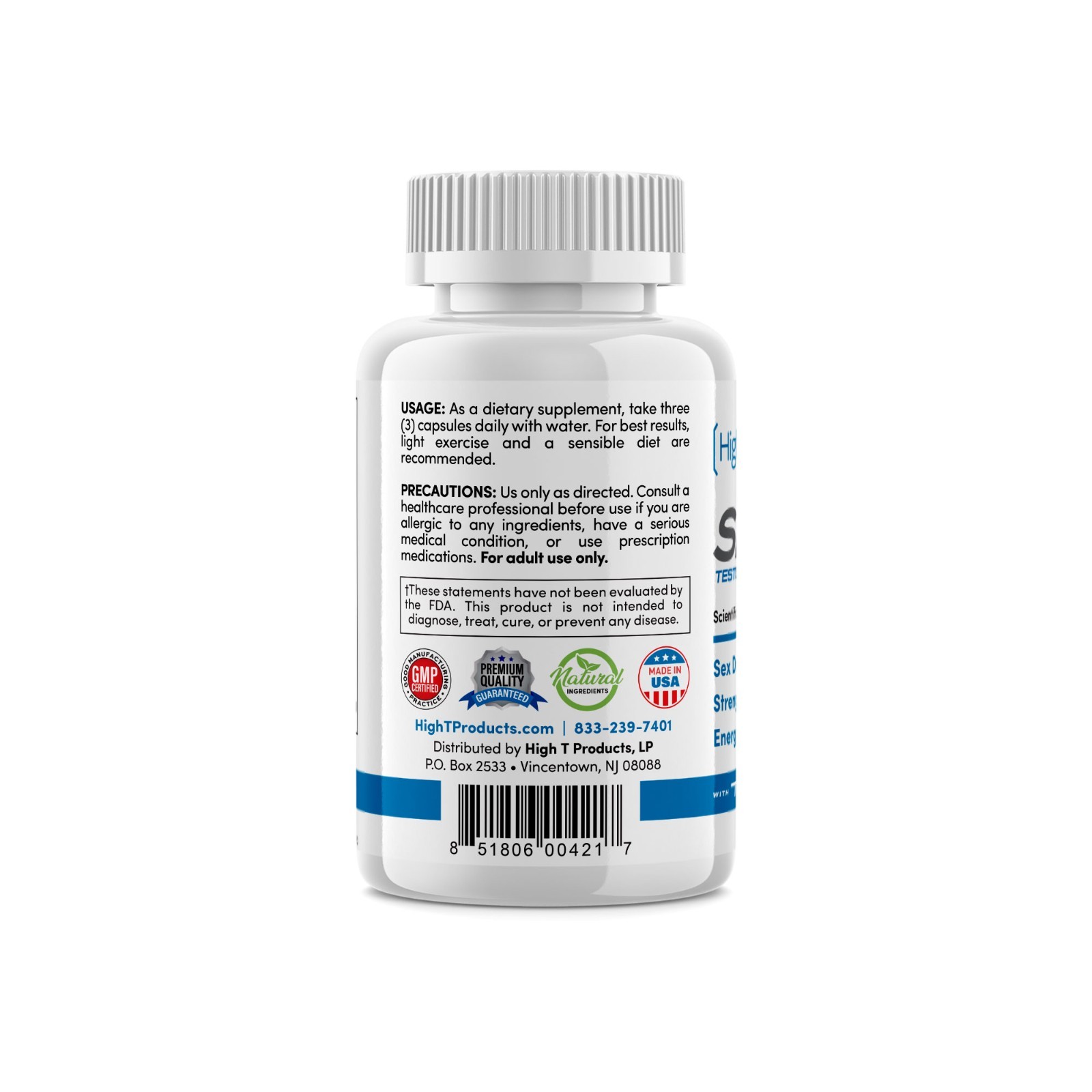 High T Senior+ Testosterone Booster Supplement, 90 Capsules