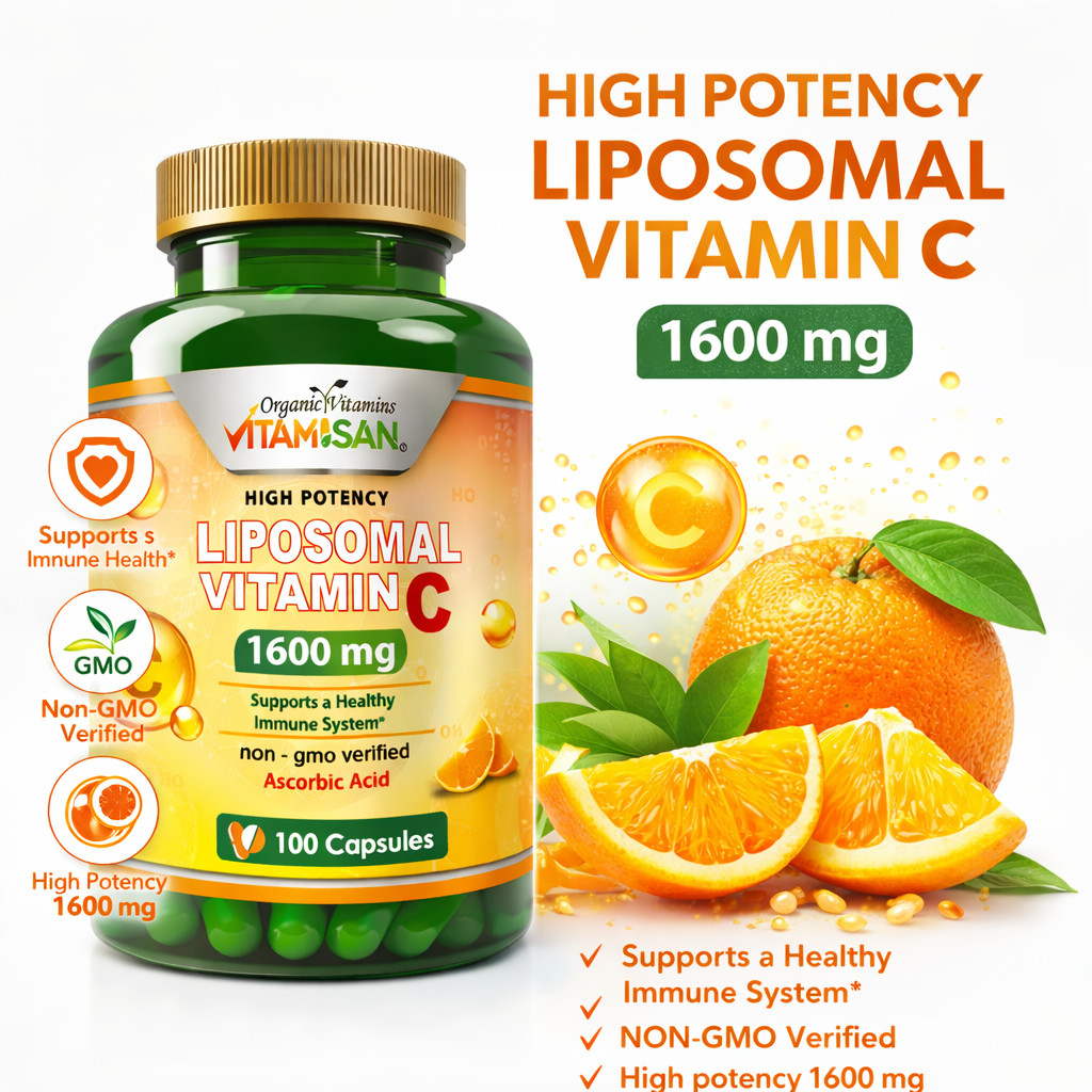 3 Vitamin C Vitamina Super HIgh Potency 1600 Liposomal 300 caps Support Immune S