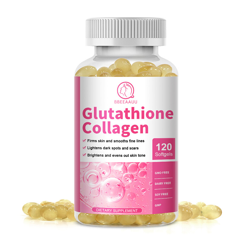 Glutathione Collagen Skin Whitening Pills Anti Aging Strengthen Bones 120 Pcs