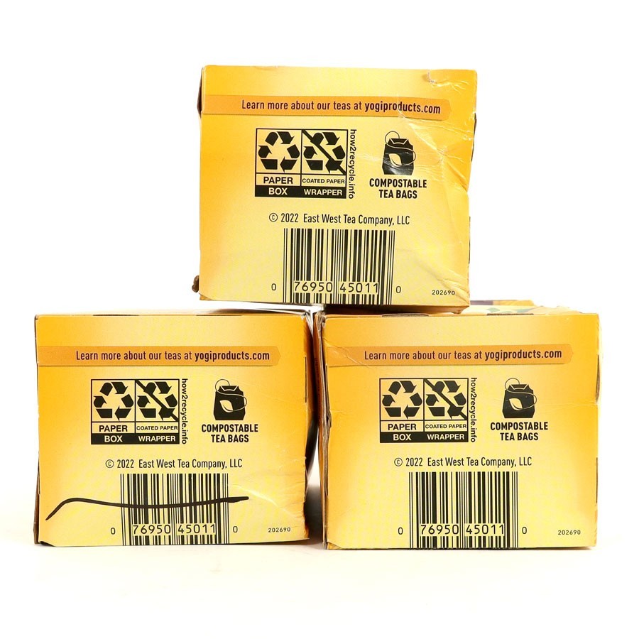 Yogi Organic Ginger Tea Bags 16 ct 1.12 oz (3 Boxes)