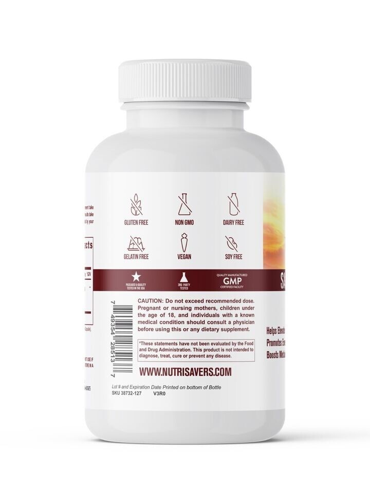 Saffron Extract 88.5mg, Help Improve Sleep Habits Non-GMO & Gluten Free, 60 Caps