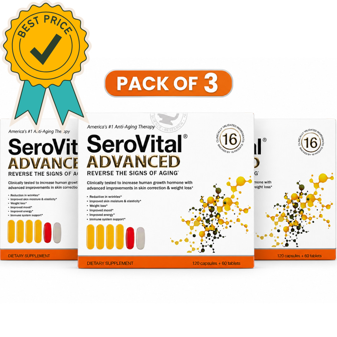 3 -Pack SeroVital Advanced 120 CAP + 60 Tablets 30 Day Dietary Supplement
