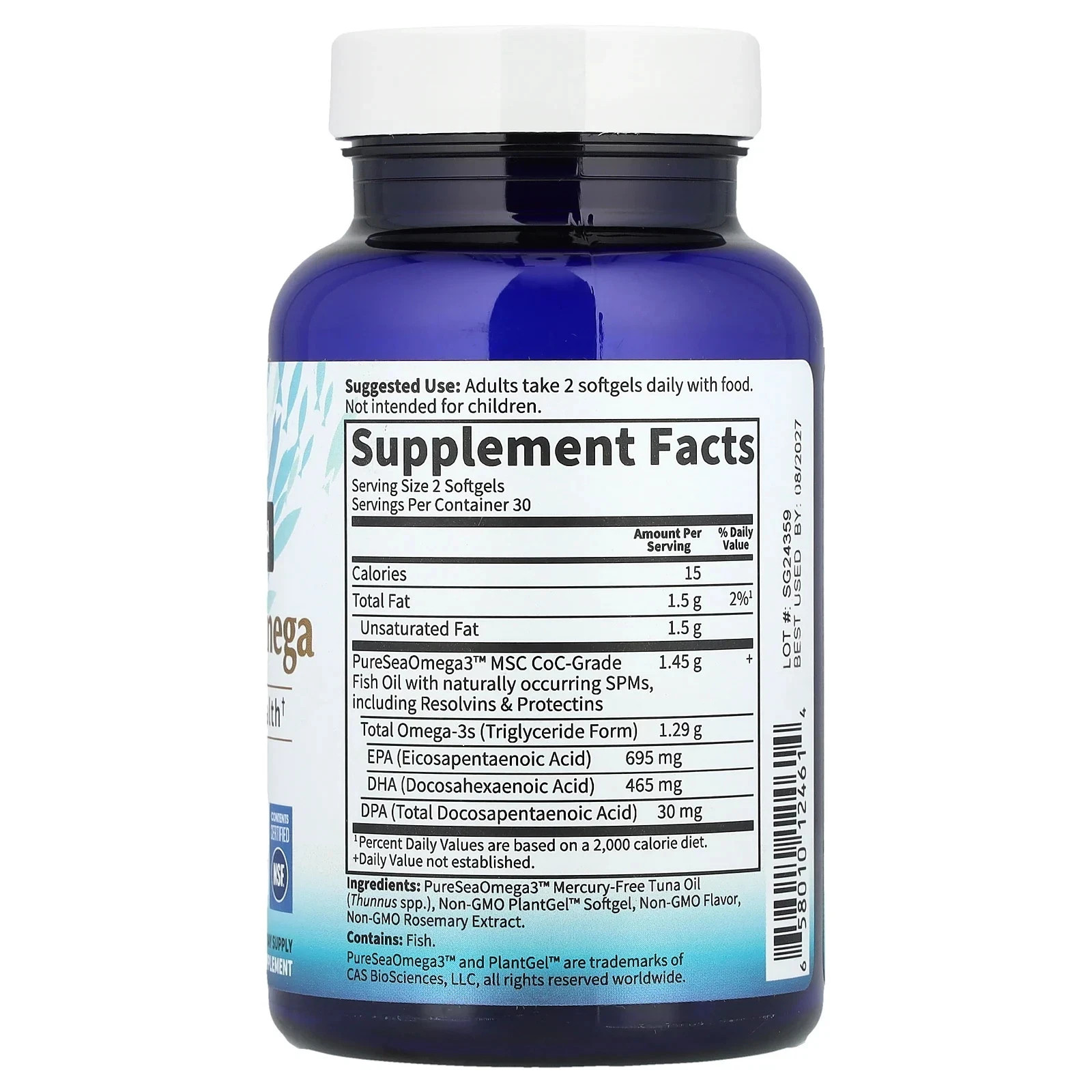 2 bottles Dr. Formulated, Advanced Omega, Citrus, 120 Softgels. Exp. 12/28