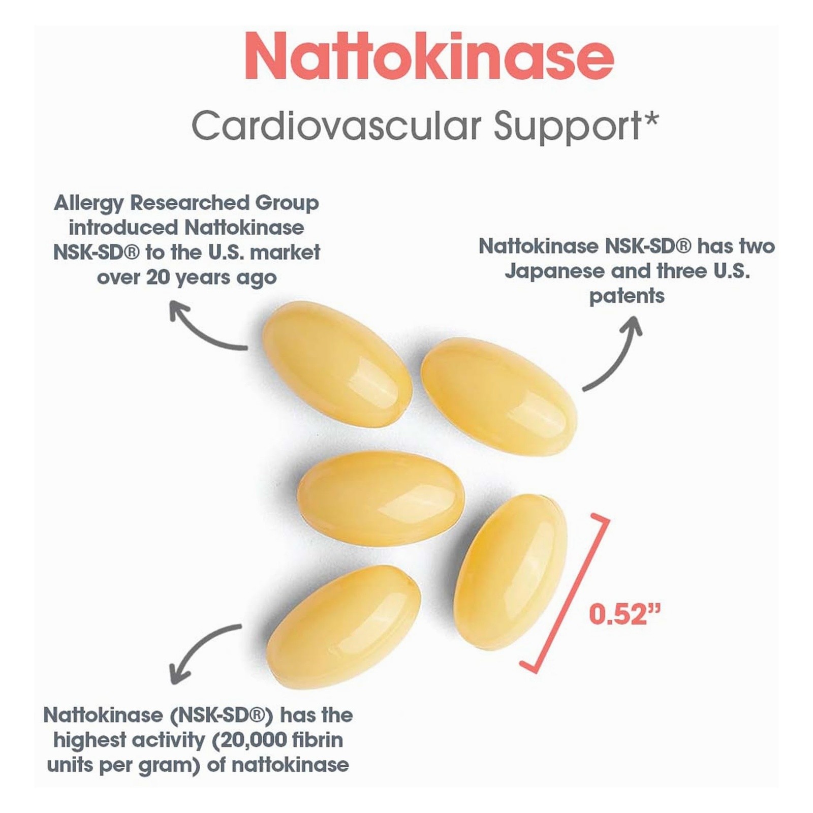 Allergy Research Group Nattokinase 100 mg – Circulation Support 180ct 180 Caps
