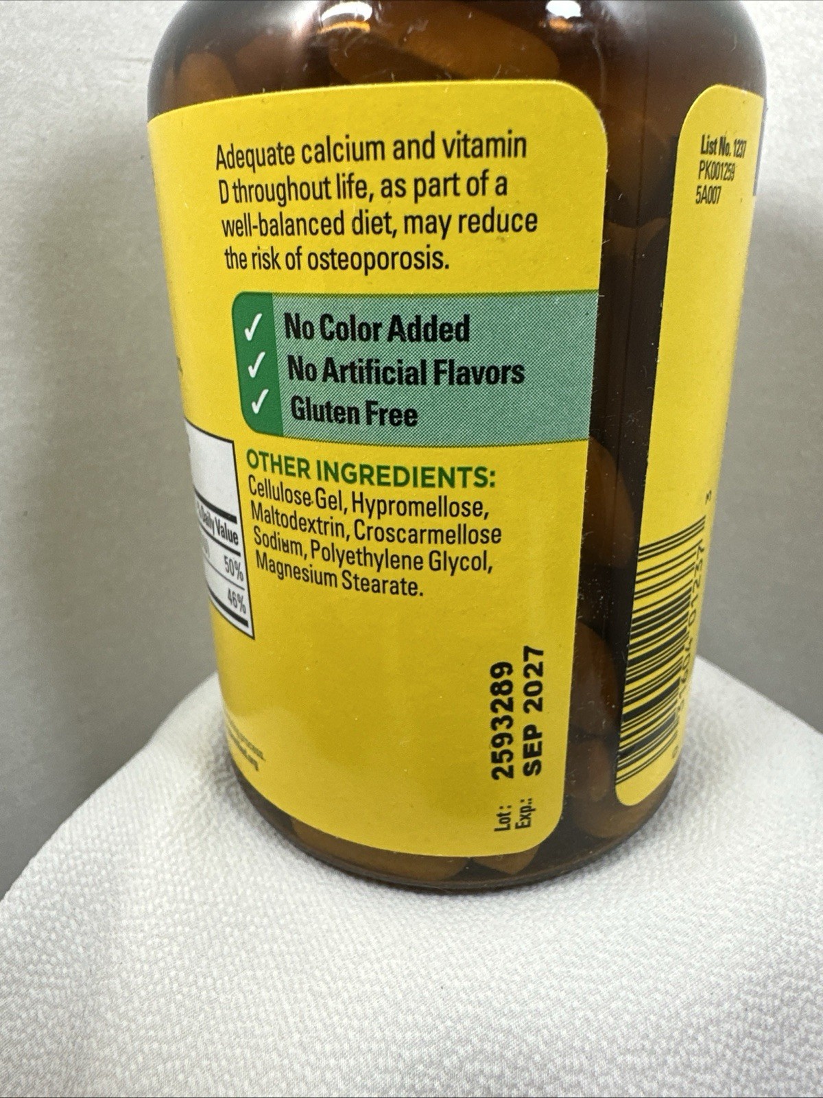 !!!! 3 Pack !!!!!! Nature Made Calcium with Vitamin D3 600 mg 120 Tabs. Exp 9/27