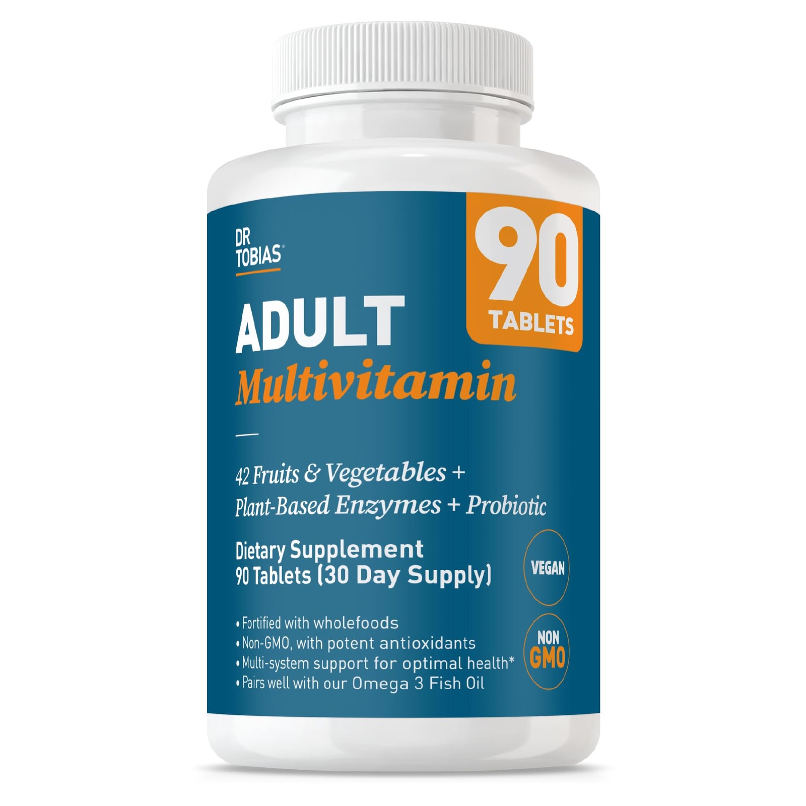 Dr. Tobias Adult Multivitamin for Women & Men – Immune 90 Count (Pack of 1)