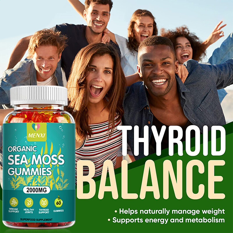 Organic Sea Moss Gummies 2000mg,Irish Moss, w/ Bladderwrack Dietary Supplement