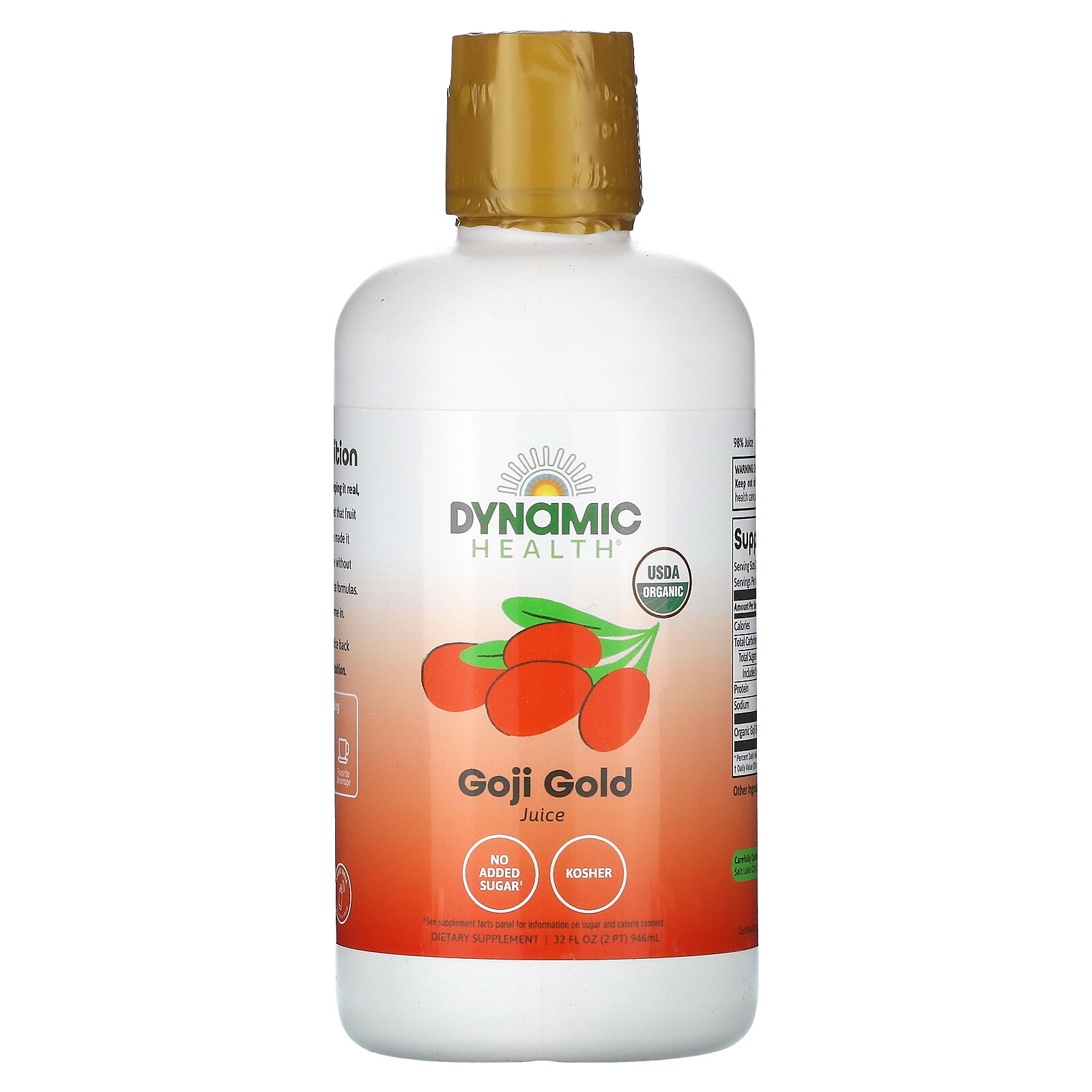 Dynamic Health Laboratories Organic Goji Gold 32 fl oz 946 ml BPA-Free,