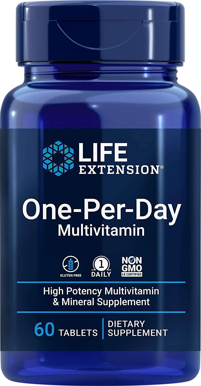 Life Extension One-Per-Day Multivitamin Essential Vitamins, Minerals 60 Tablet