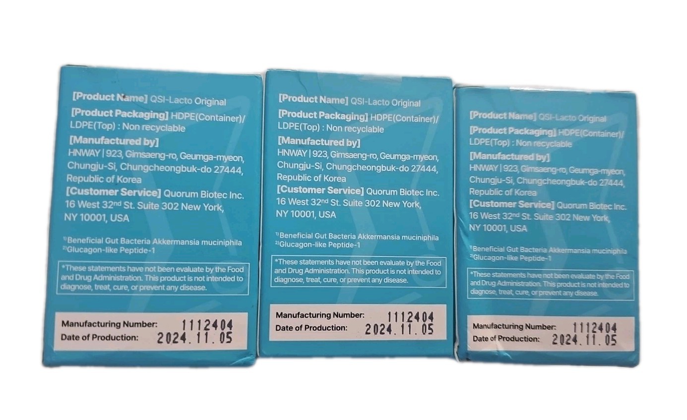 QSI-Lacto Original Prebiotic Supplement – 180 Tablets – New (3 Boxes)