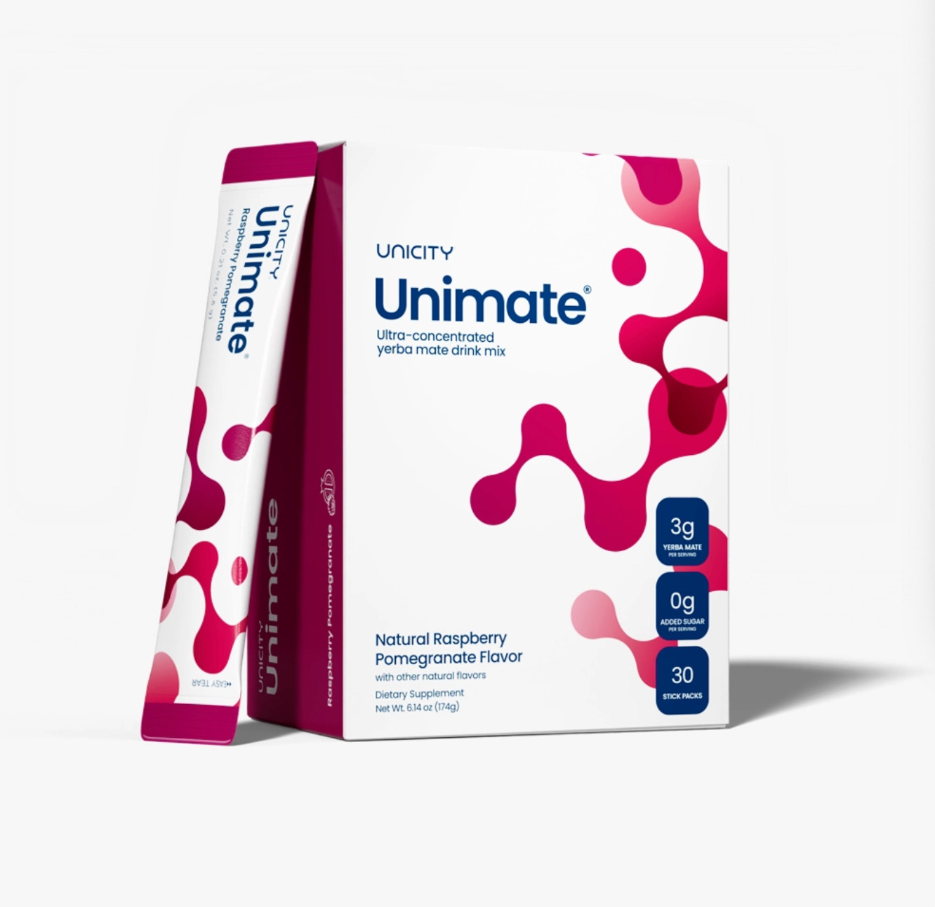 Unicity Unimate Raspberry Pomegranate Box of 30 Sachets – Exp 08/2027