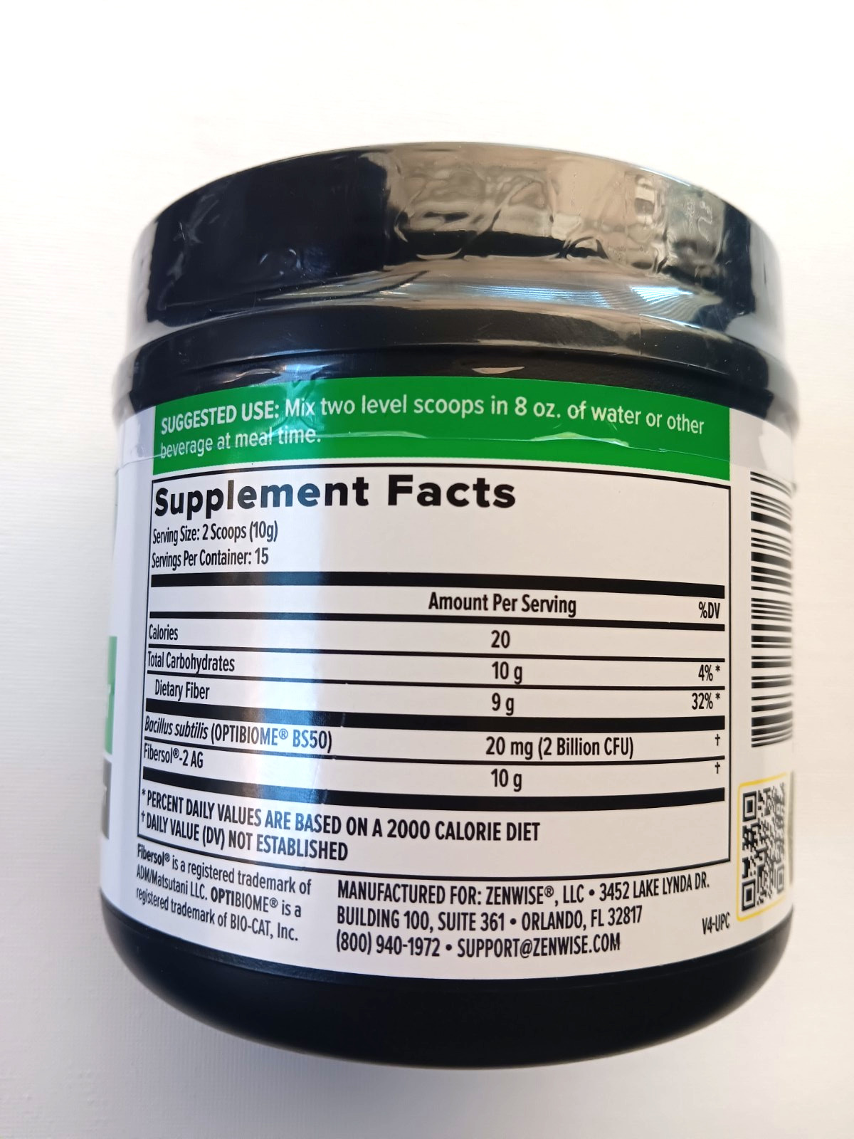 Zenwise Daily Prebiotic Fiber Probiotics Gut Support 5.29oz New Factory Sealed