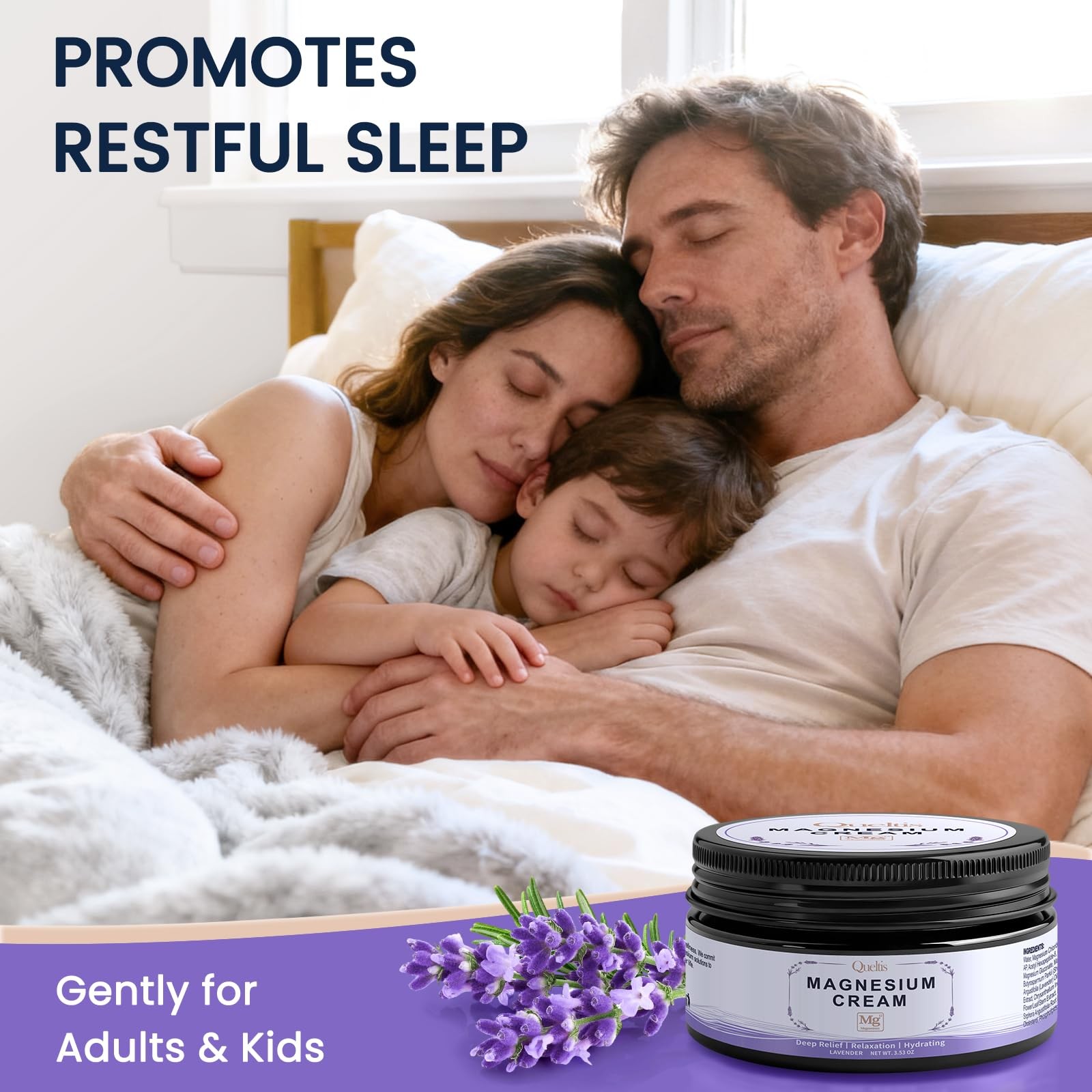 QUELTIS Magnesium Cream, Lotion for Sleep, 3.53 Ounce (Pack of 1)