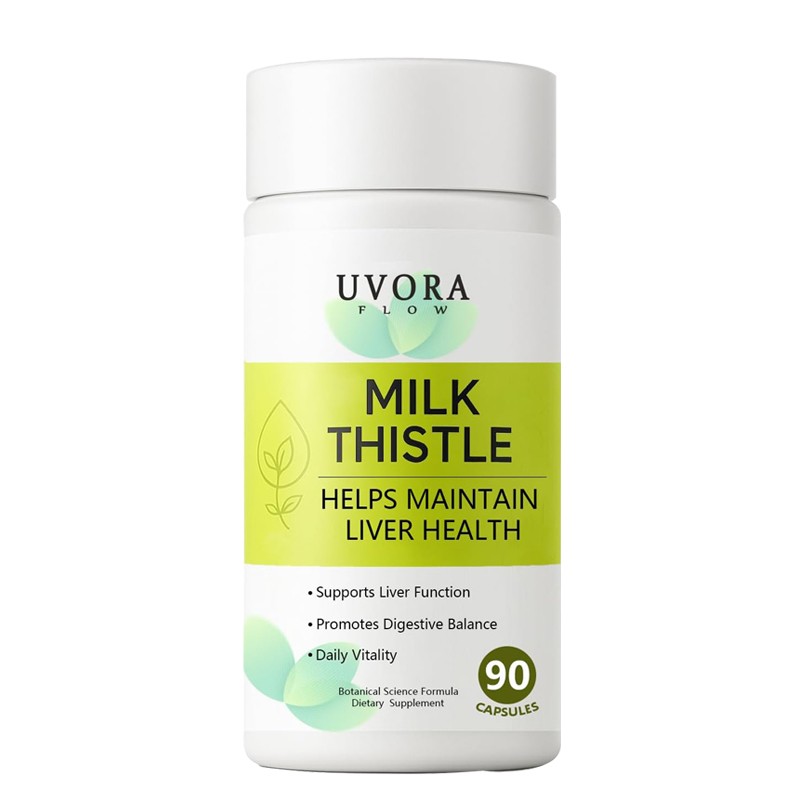 5x Uvora Milk Thistle Detox, Premium Herbal Supplement With Milk Thistle Extrac.