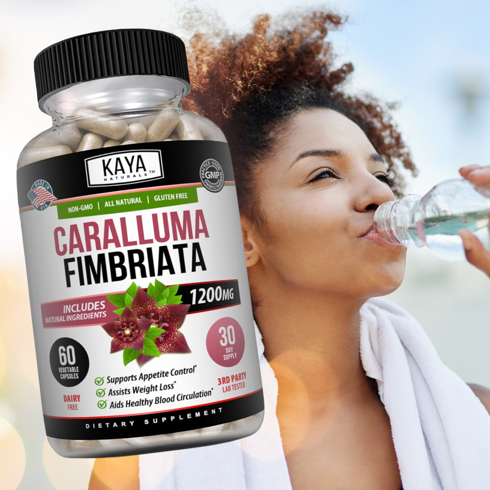 Caralluma Fimbriata 60ct.- 1200mg High Potency, Weight Loss, Appetite Control
