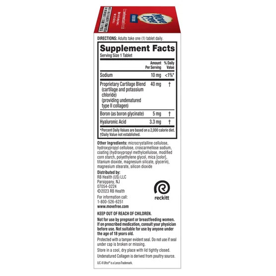 Schiff Move Free Ultra 3X Triple Action 75 Tablets NEW !