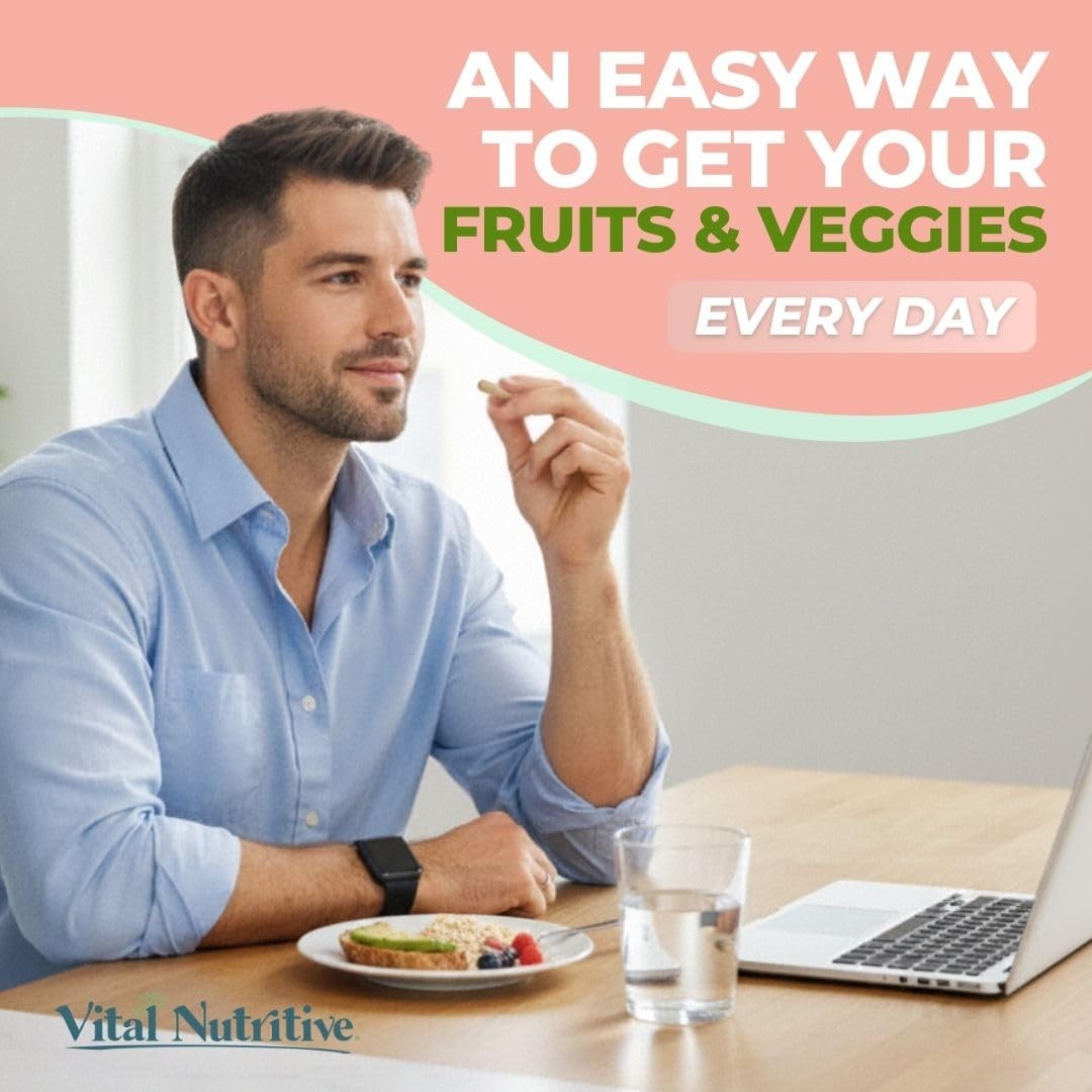 Vital Nutritive Vital Super Fruits Veggies – Daily Superfood Capsules For