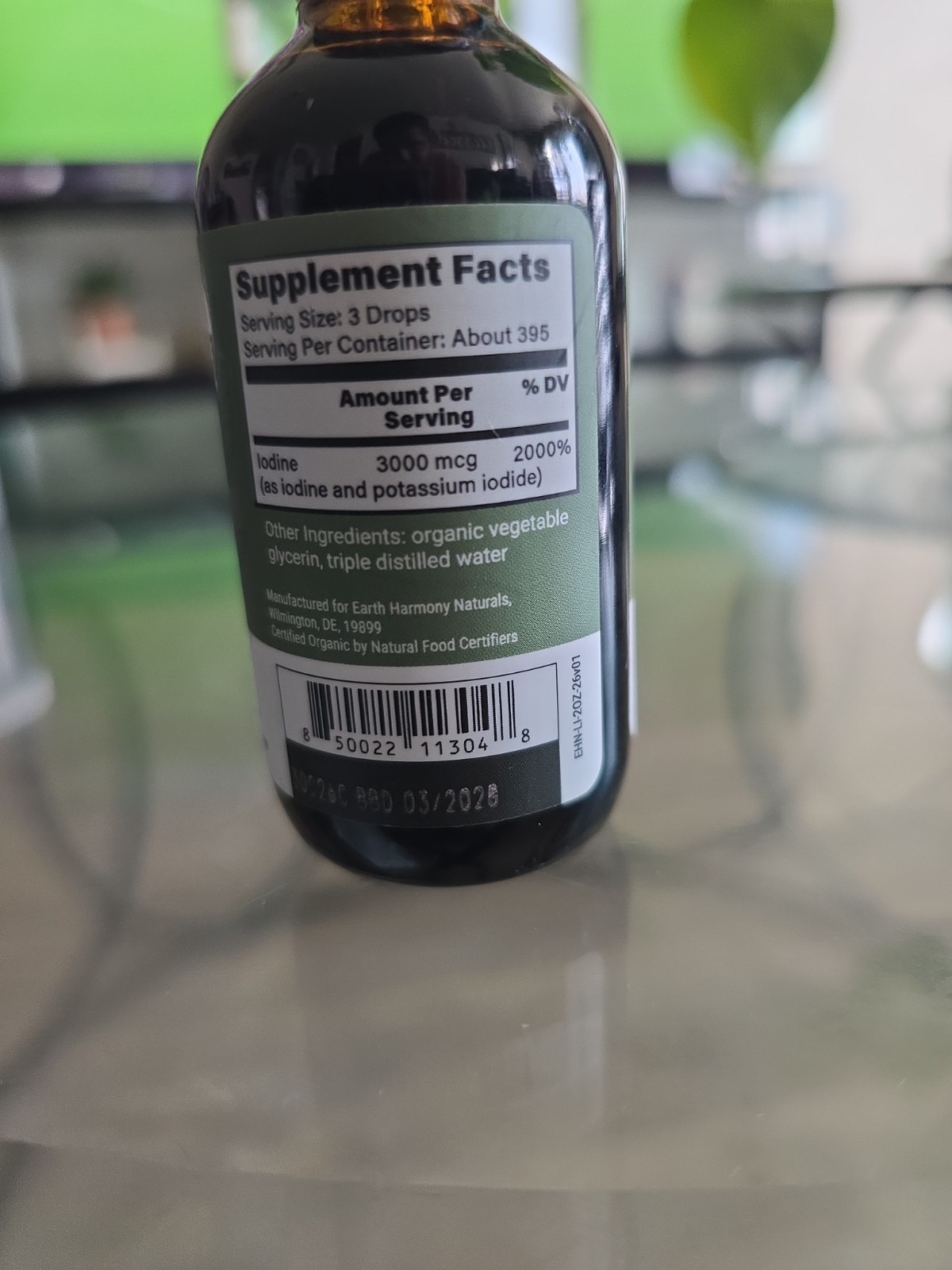 Earth Harmony Lugol’s Iodine & Potassium Iodide 2% Solution 2floz