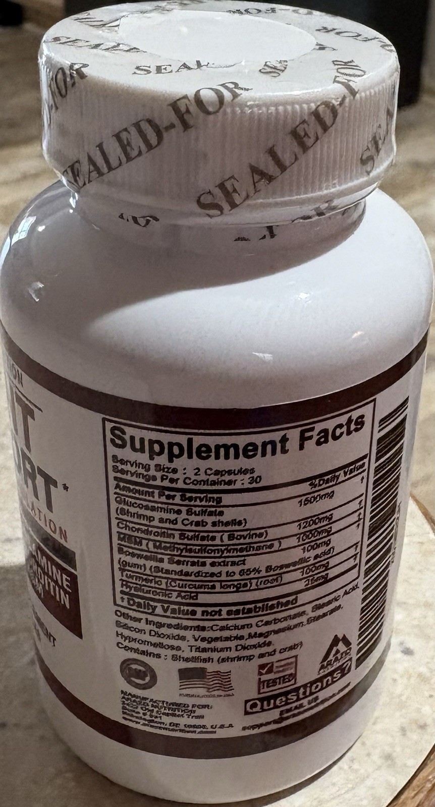 JOINT SUPPORT NUTRITION Formula Advanced 60 Capsules Exp 10/2025