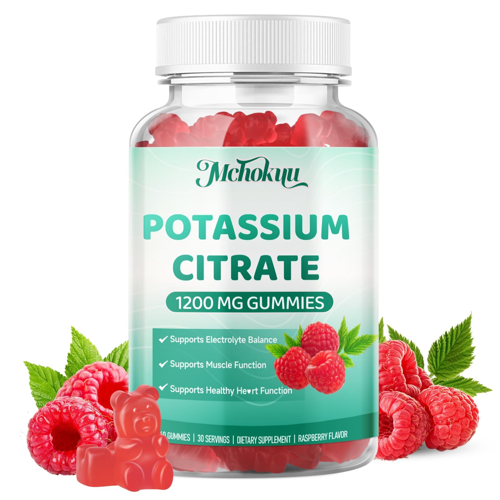 Potassium Citrate Supplement Gummies, 60 Count (Pack of 1)