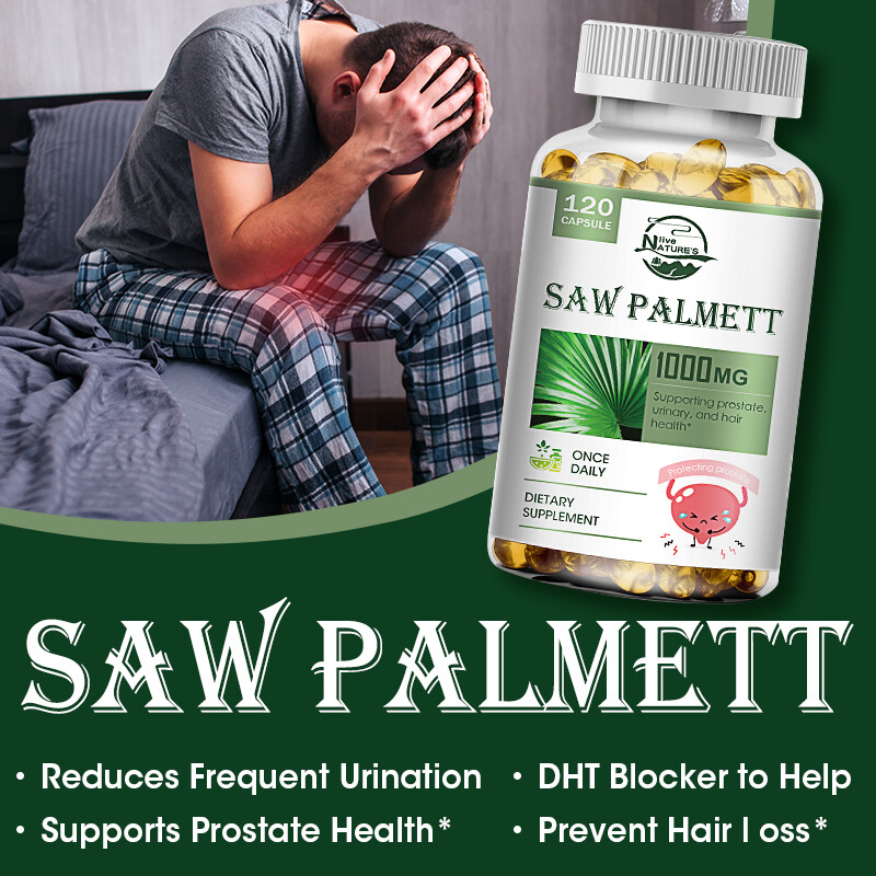 120 Saw Softgels Palmetto Extract 1000mg Prostate Supplement Urinary Men Health