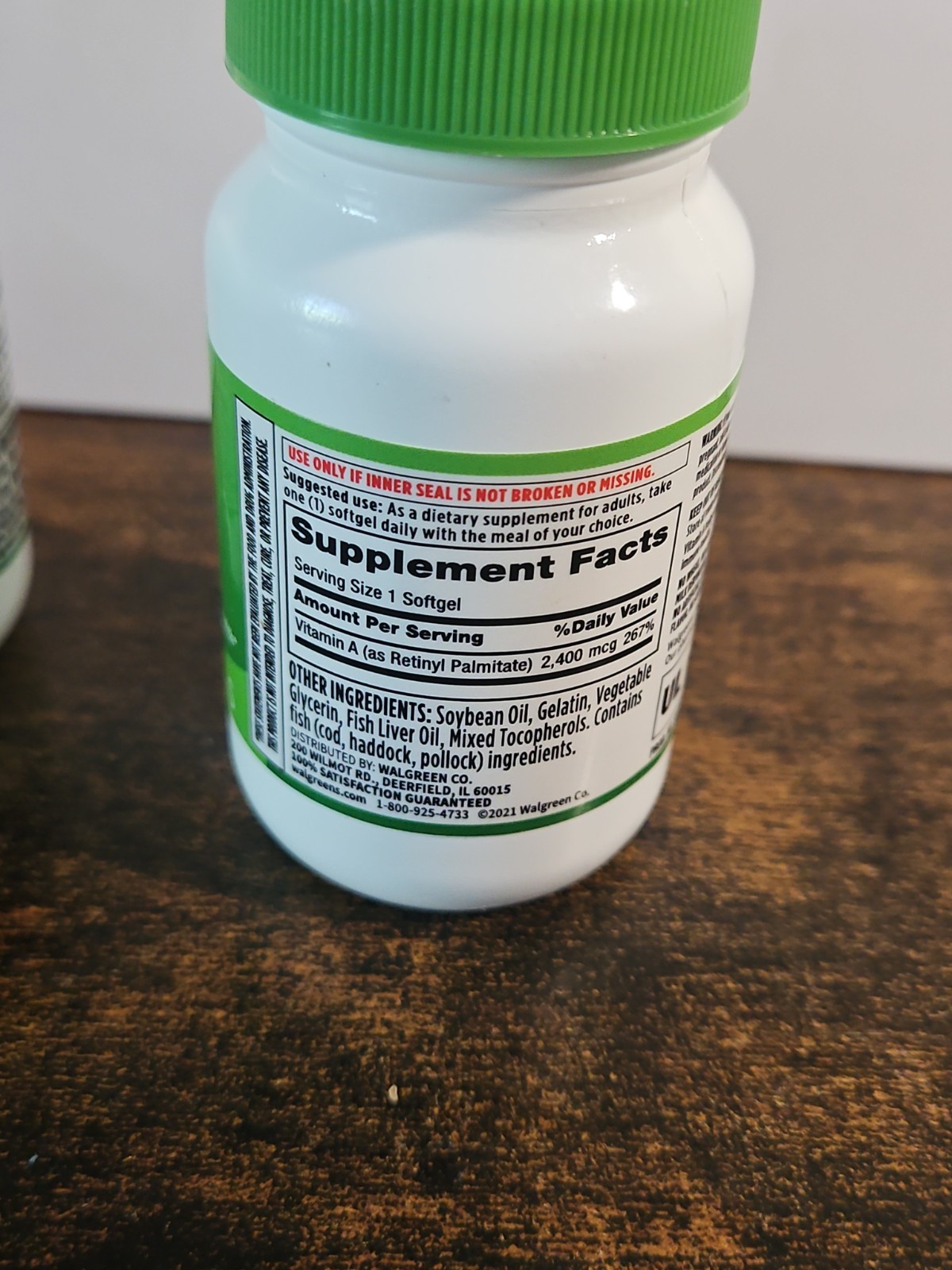 Lot Of 2 Vitamin A- 100 Softgels- Walgreens Exp 10/2025