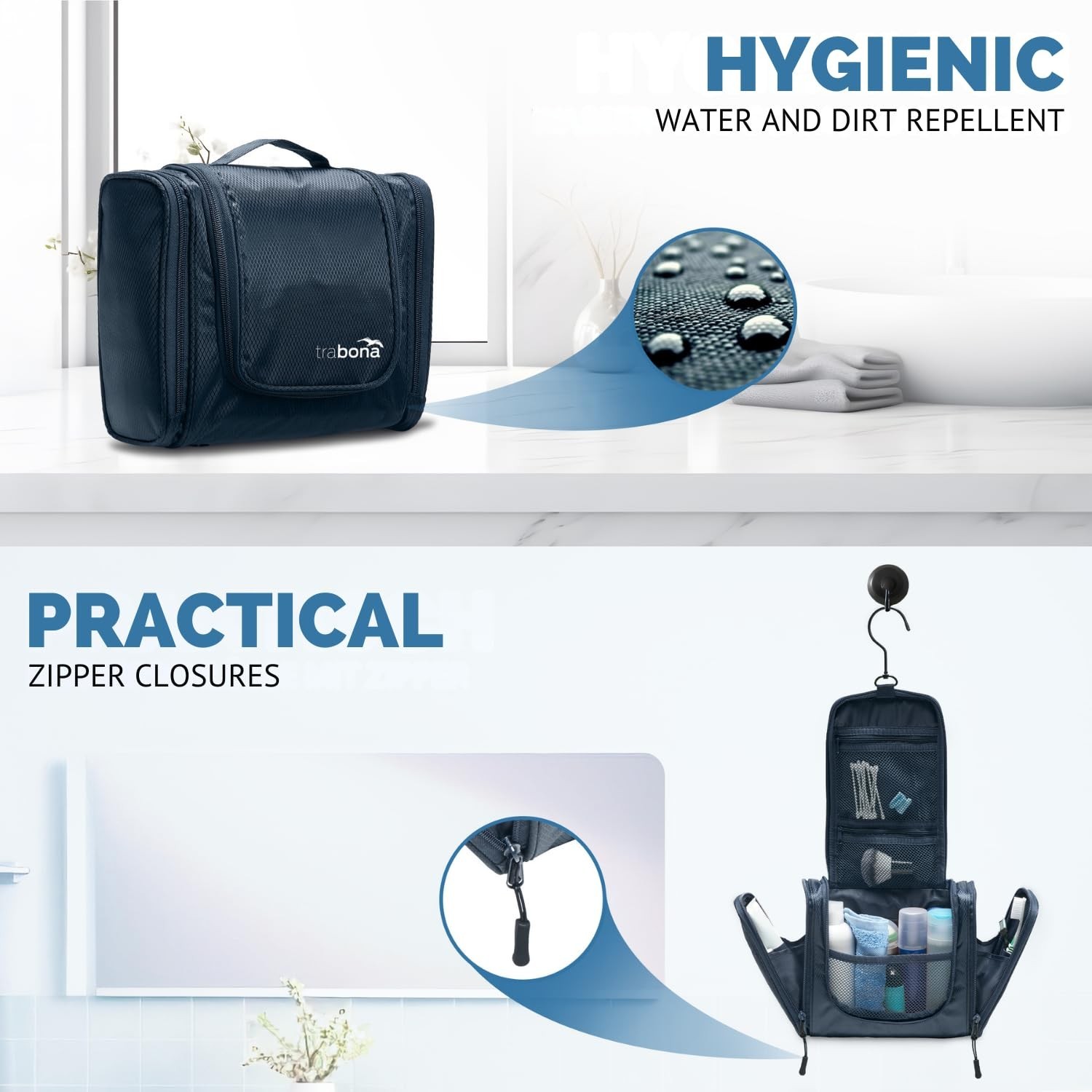 Travel Toiletry Bag for Women and Men – Hanging Toiletry Bag for Men & Women …