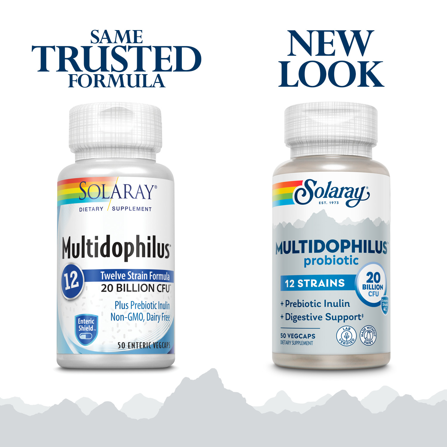 Solaray Multidophilus 12 Strain Probiotic | 20 Billion CFU | 25 Servings | 50