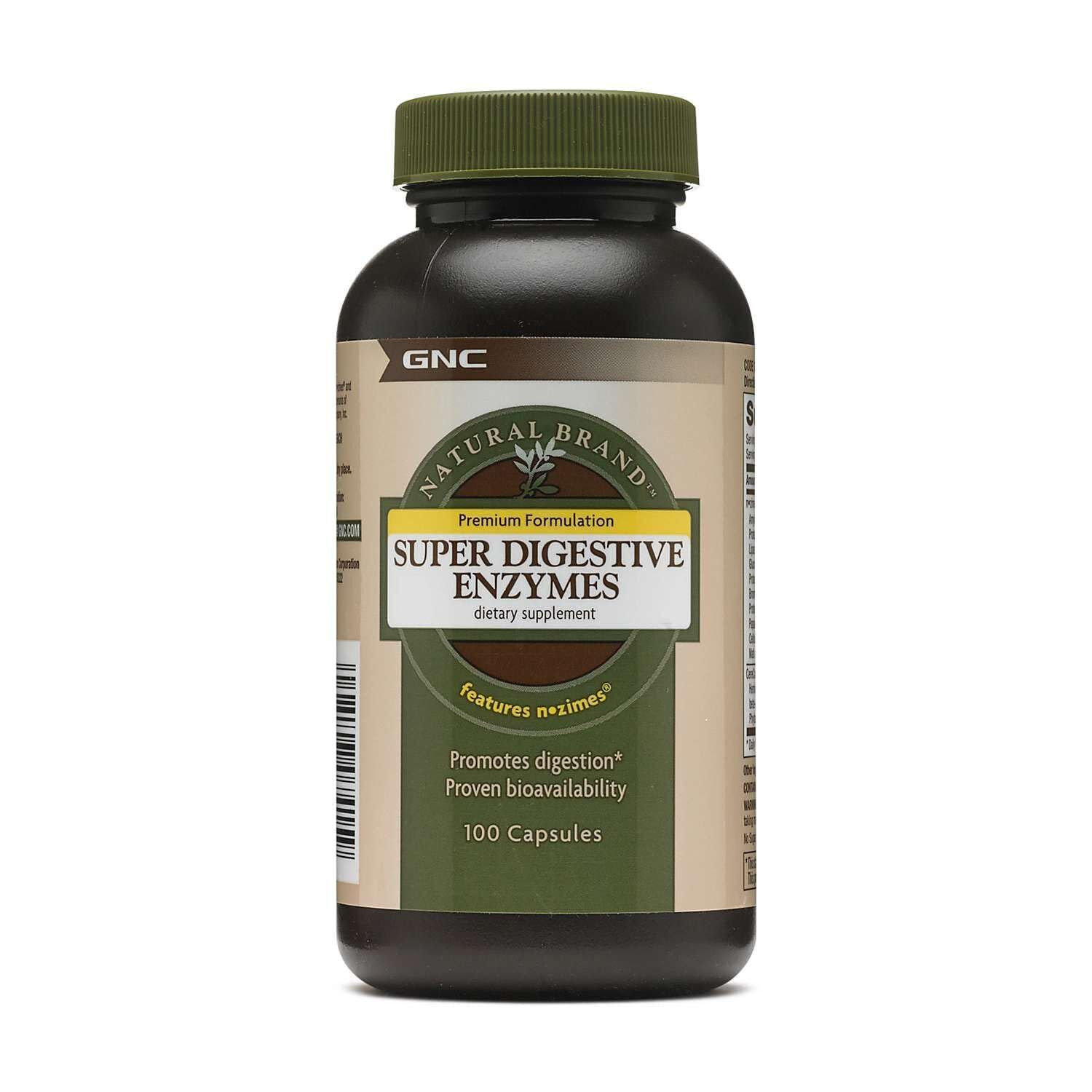 GNC Natural Brand Super Digestive Enzymes, Promotes 100 Count (Pack of 1)