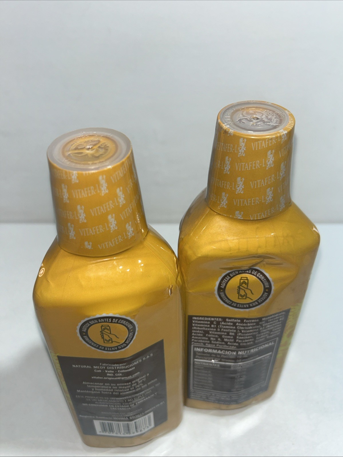 2 New Vitamin B1, B2,C Liquid Supplement 500 mL Each Sealed, Bottles Have Dents