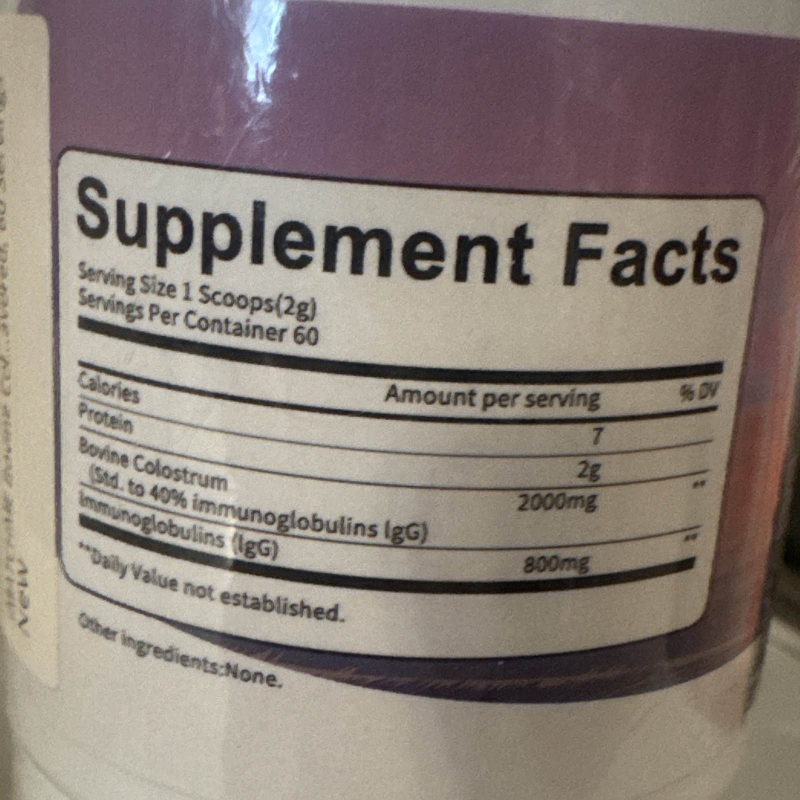 Lot Of 2 iMatchMe Bovine Colostrum Powder 120g/Each Exp 06/2026