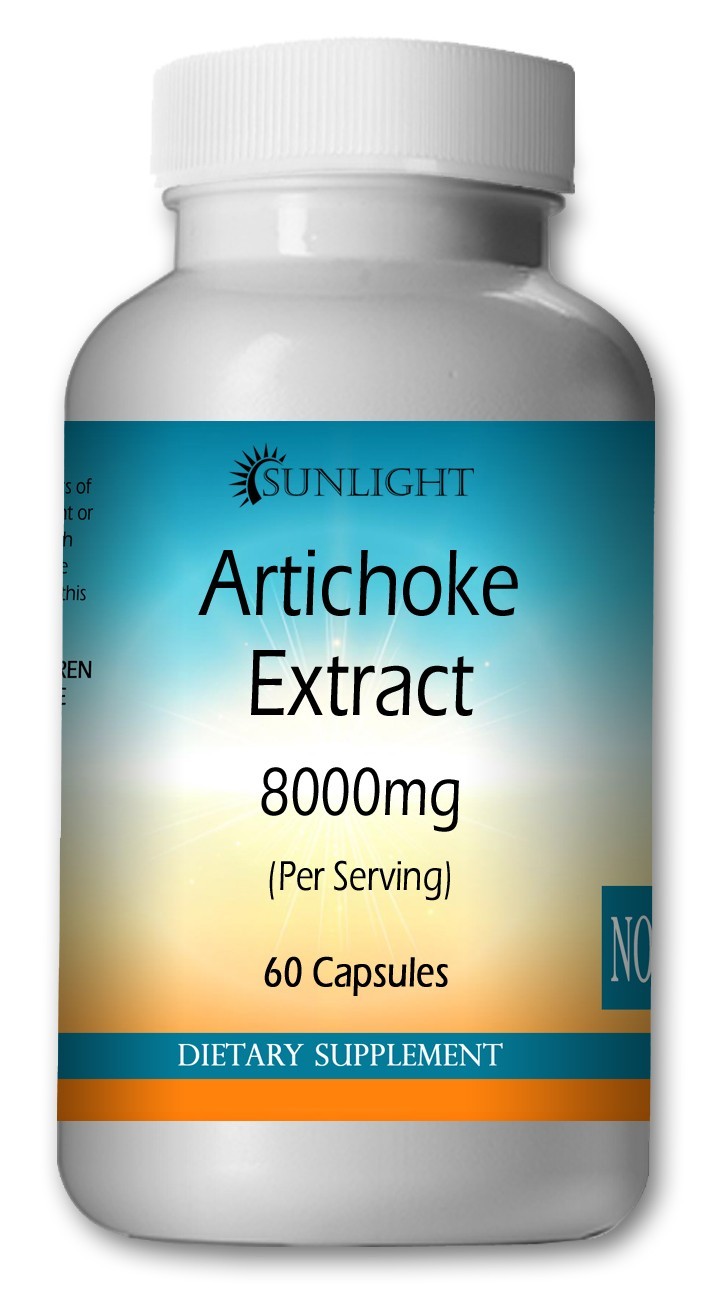Artichoke Extract, 8000 mg capsules serving-gluten free