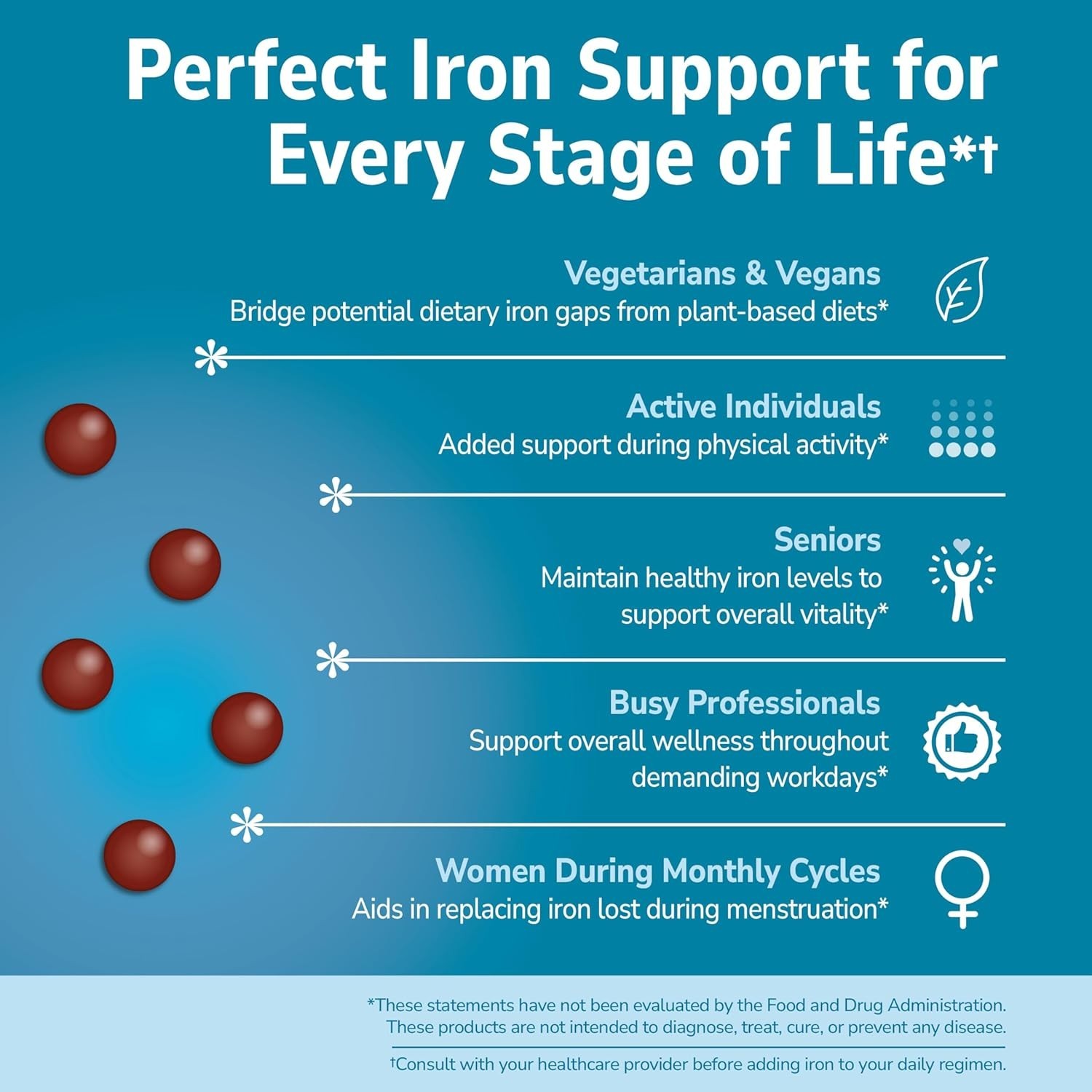 Slow Release Iron Tablets, 60 Count