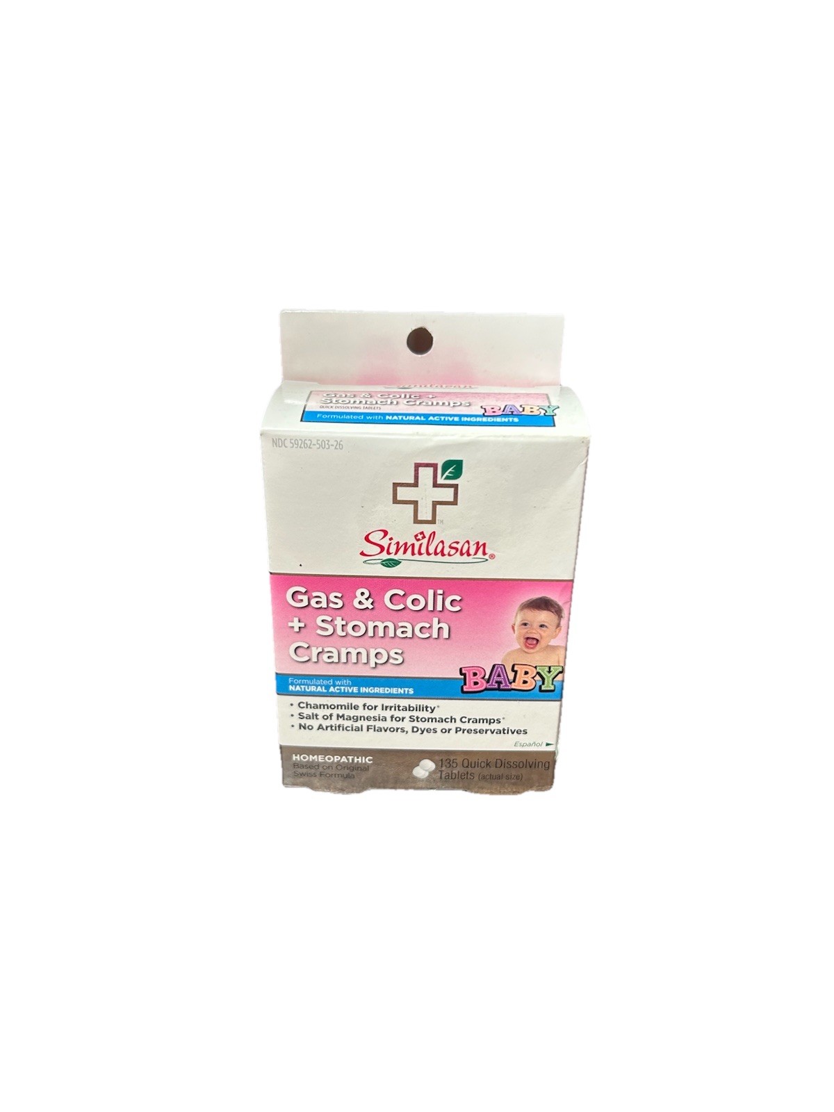 Similasan Gas & Colic Plus Stomach Cramps Quick Dissolving Tablets, 135 Count