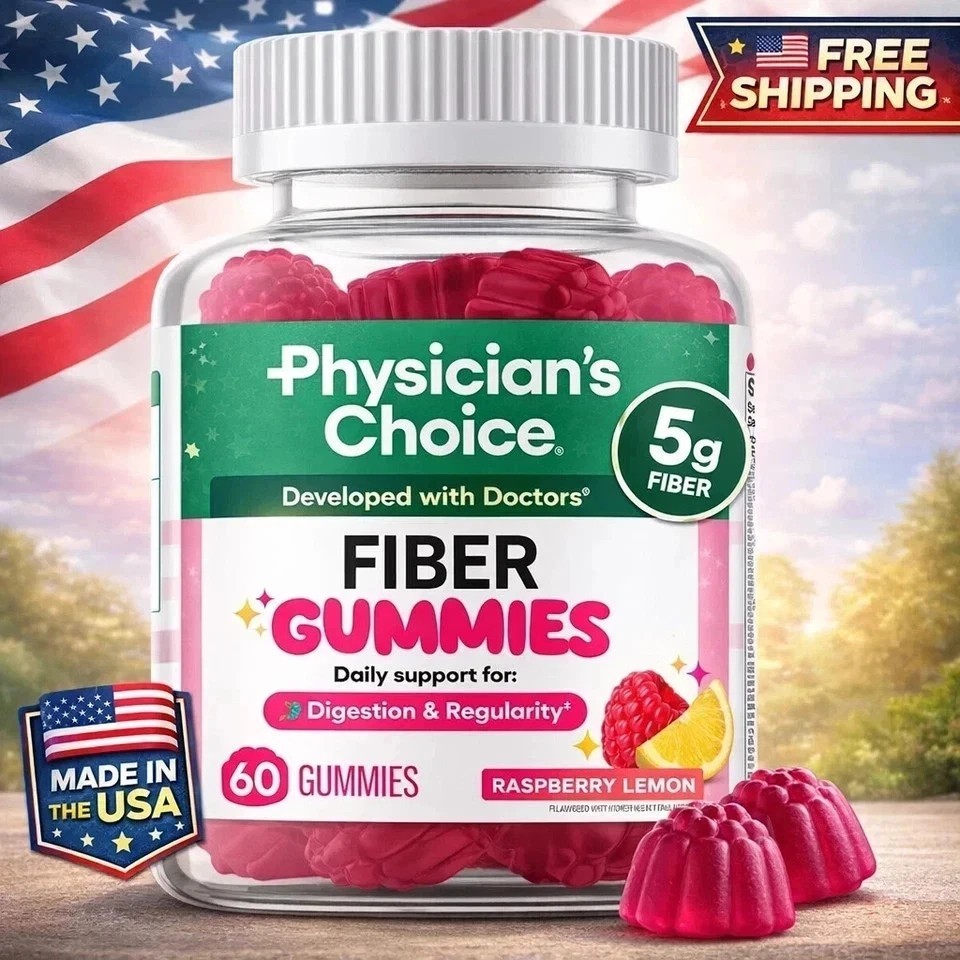 Physician’s Choice Fiber Gummy Vitamins 3-Pack: Digestive Wellness & Regularity