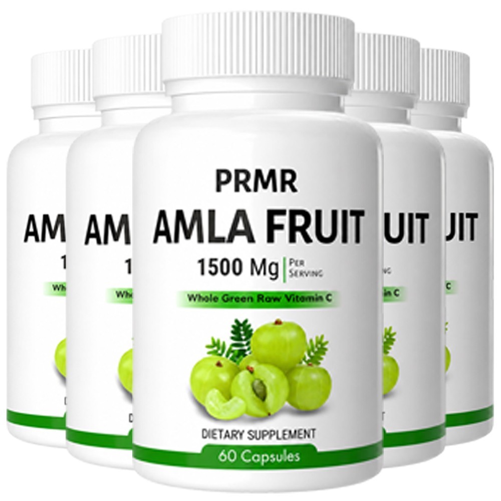(5 pcs) PRMR Amla Fruit 1500mg Dietary Supplement Capsules Herbal Formula 300 Ct