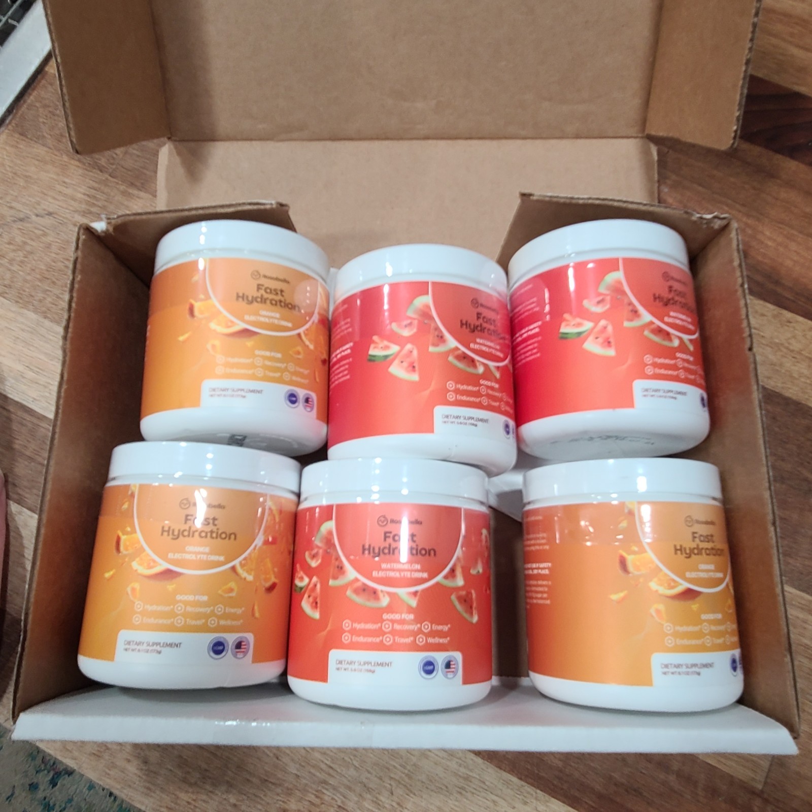 Rosabella Electrolyte Powder Watermelon & Orange Hydration Recovery 6 Pack
