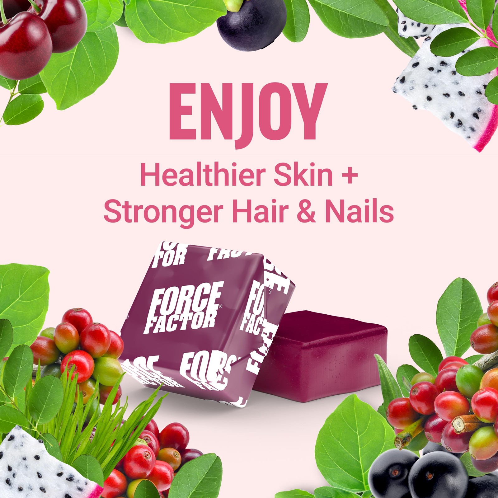 Force Factor Collagen Boosting Superfoods, Vegan 1 Pack, Tropical Fruit
