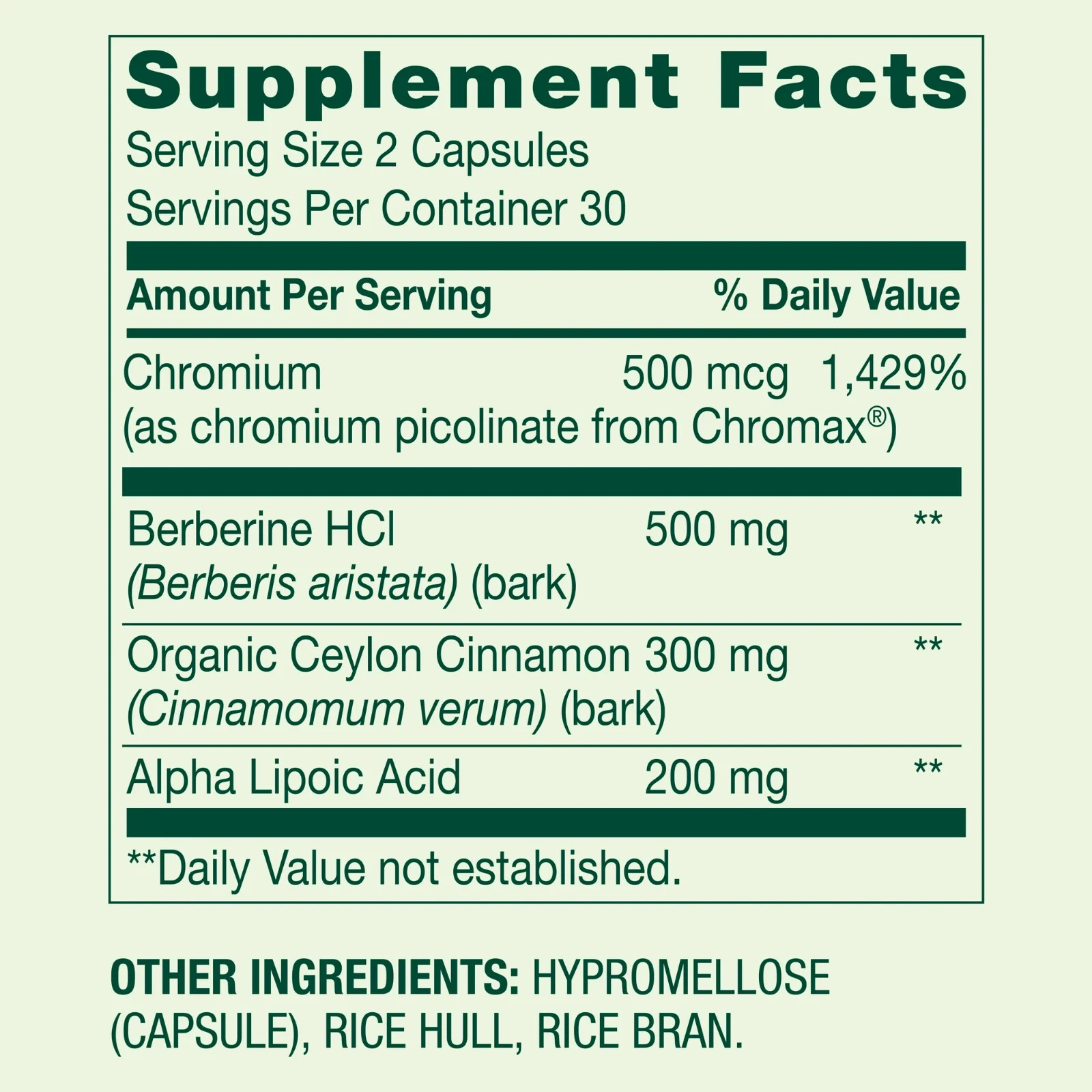 Spring Valley Advanced Blood Sugar, 500mg Chromium, 60 Vegetarian Capsules