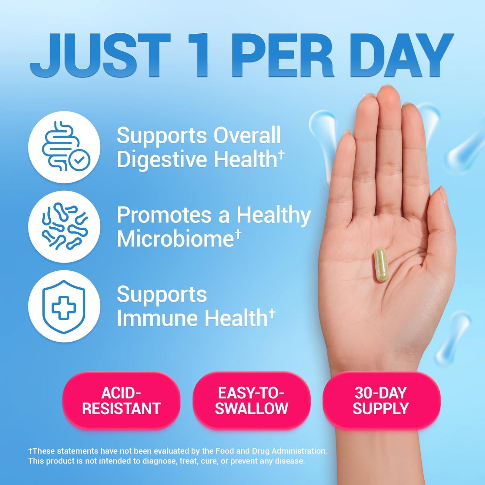 Dr. Berg Probiotic Supplement (60 Billion CFUs) – Helps Ease Occasional Const…